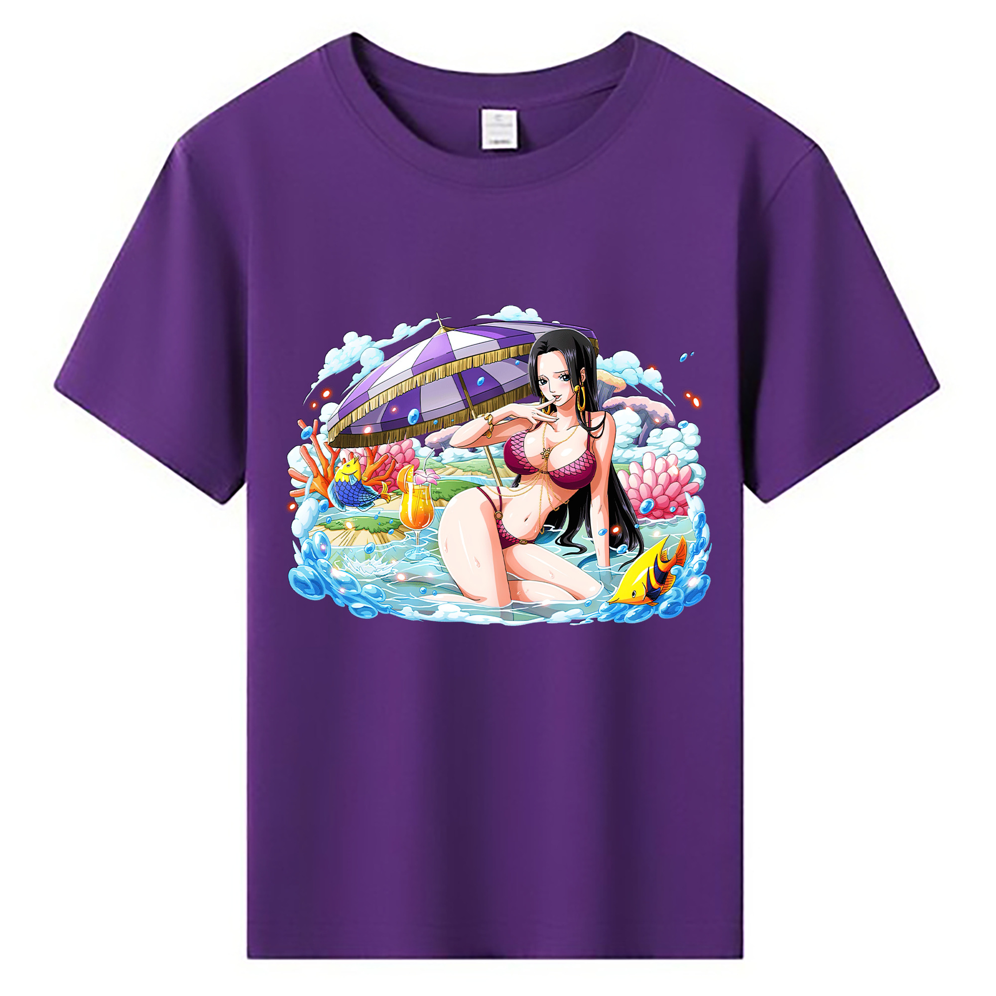 ワンピース ボア・ハンコック ONE PIECE Boa·Hancock 綿100％キッズTシャツ（フロントプリント）