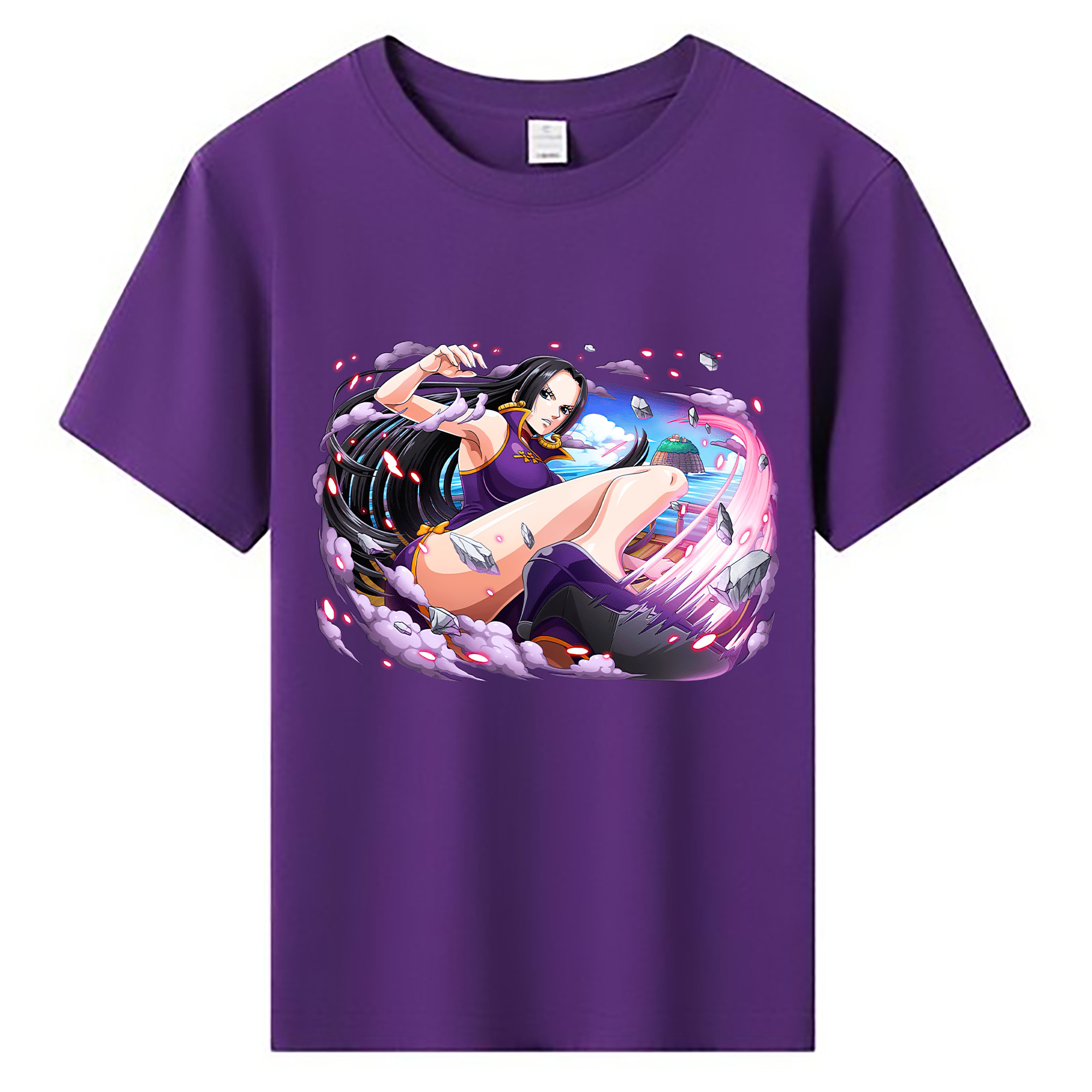 ワンピース ボア・ハンコック ONE PIECE Boa·Hancock 綿100％キッズTシャツ（フロントプリント）