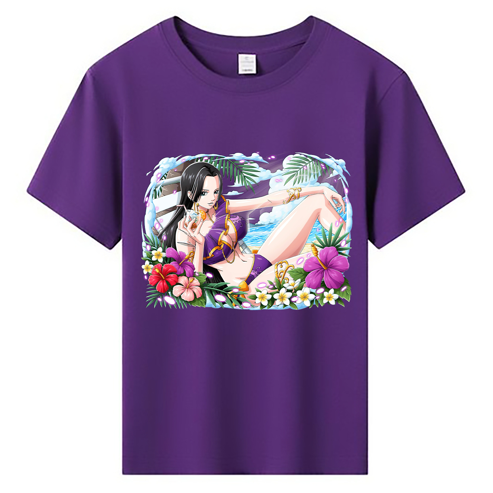 ワンピース ボア・ハンコック ONE PIECE Boa·Hancock 綿100％キッズTシャツ（フロントプリント）