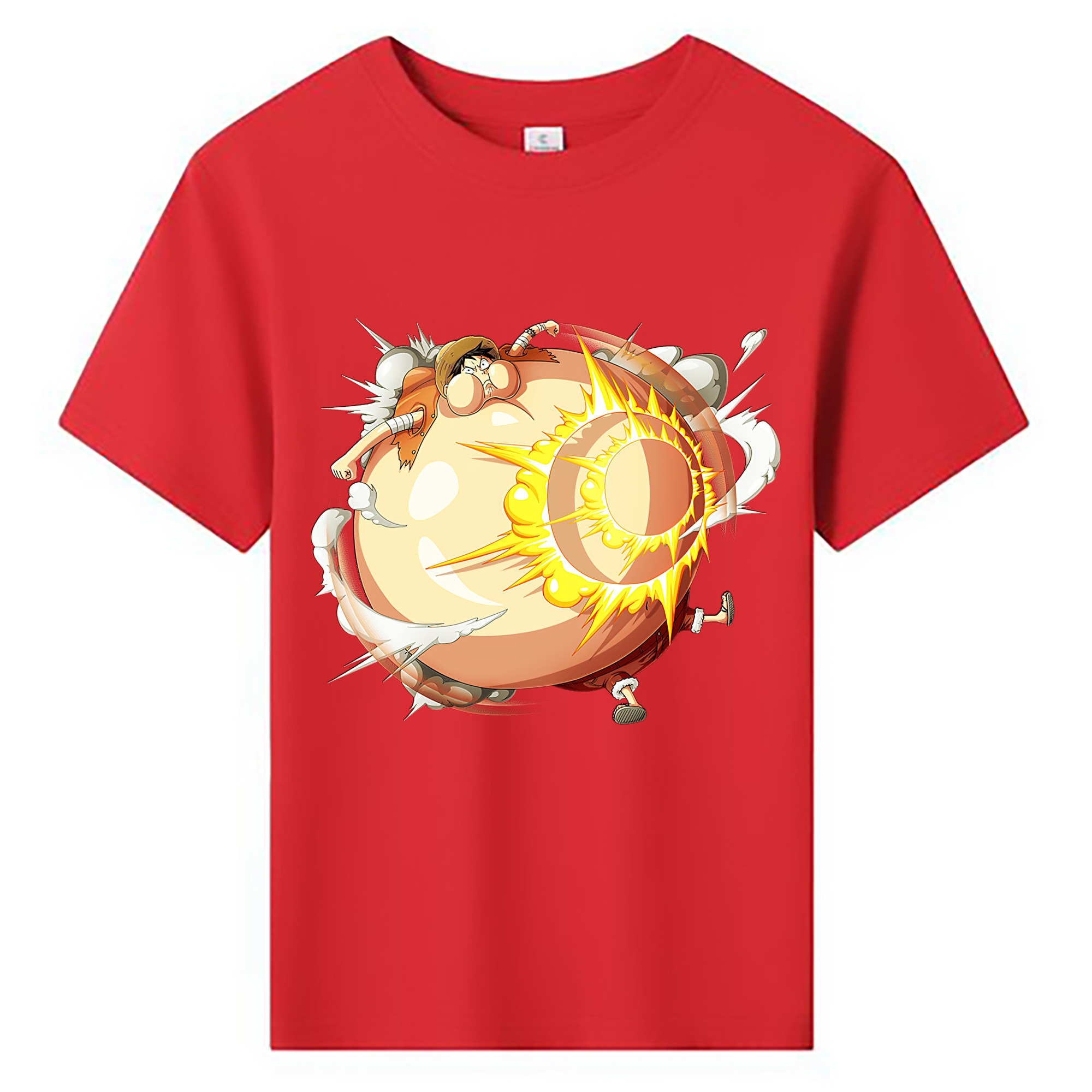 （画像用） ワンピース モンキー・D・ルフィ ONE PIECE Monkey D. Luffy 綿100％キッズTシャツ（フロントプリント）