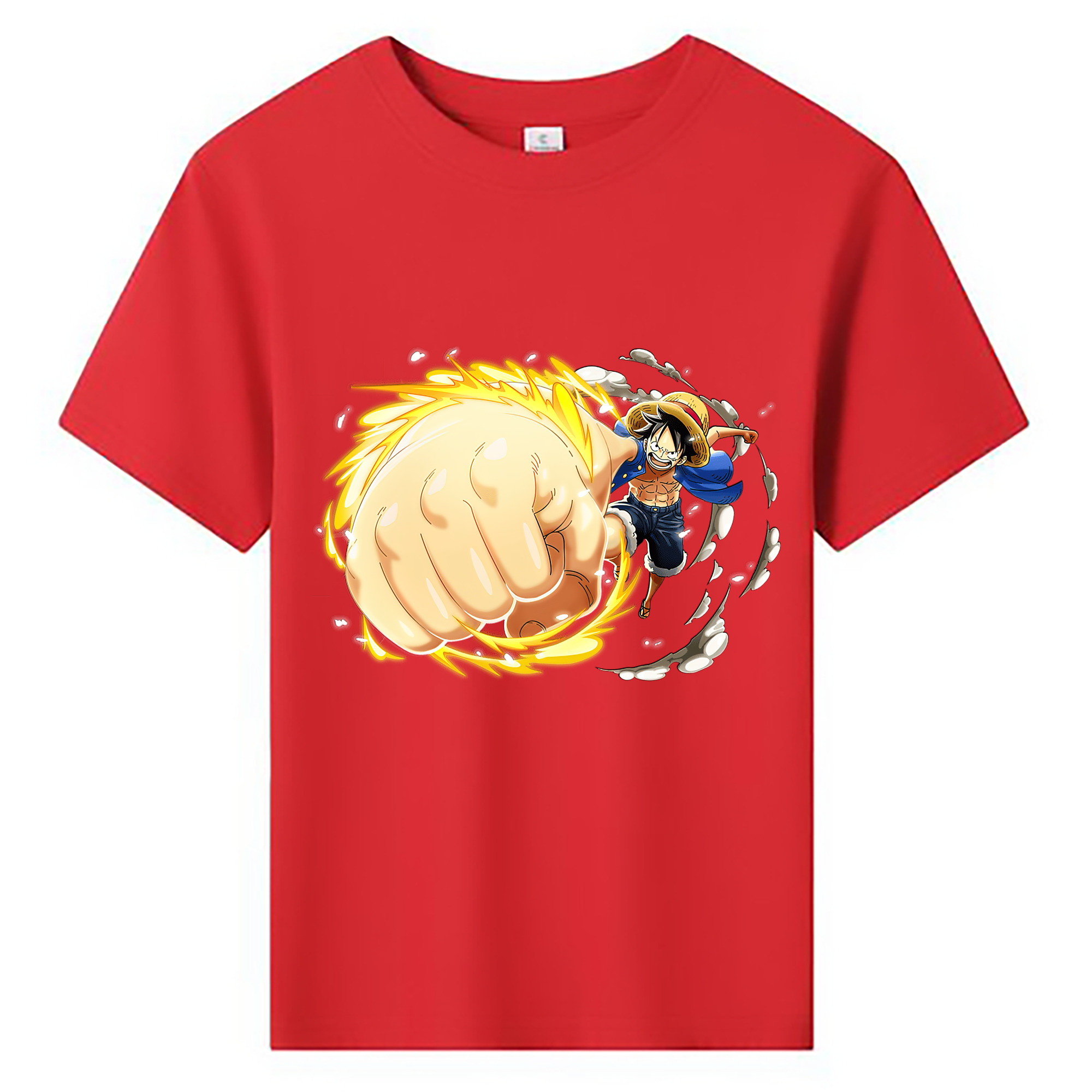 （画像用） ワンピース モンキー・D・ルフィ ONE PIECE Monkey D. Luffy 綿100％キッズTシャツ（フロントプリント）