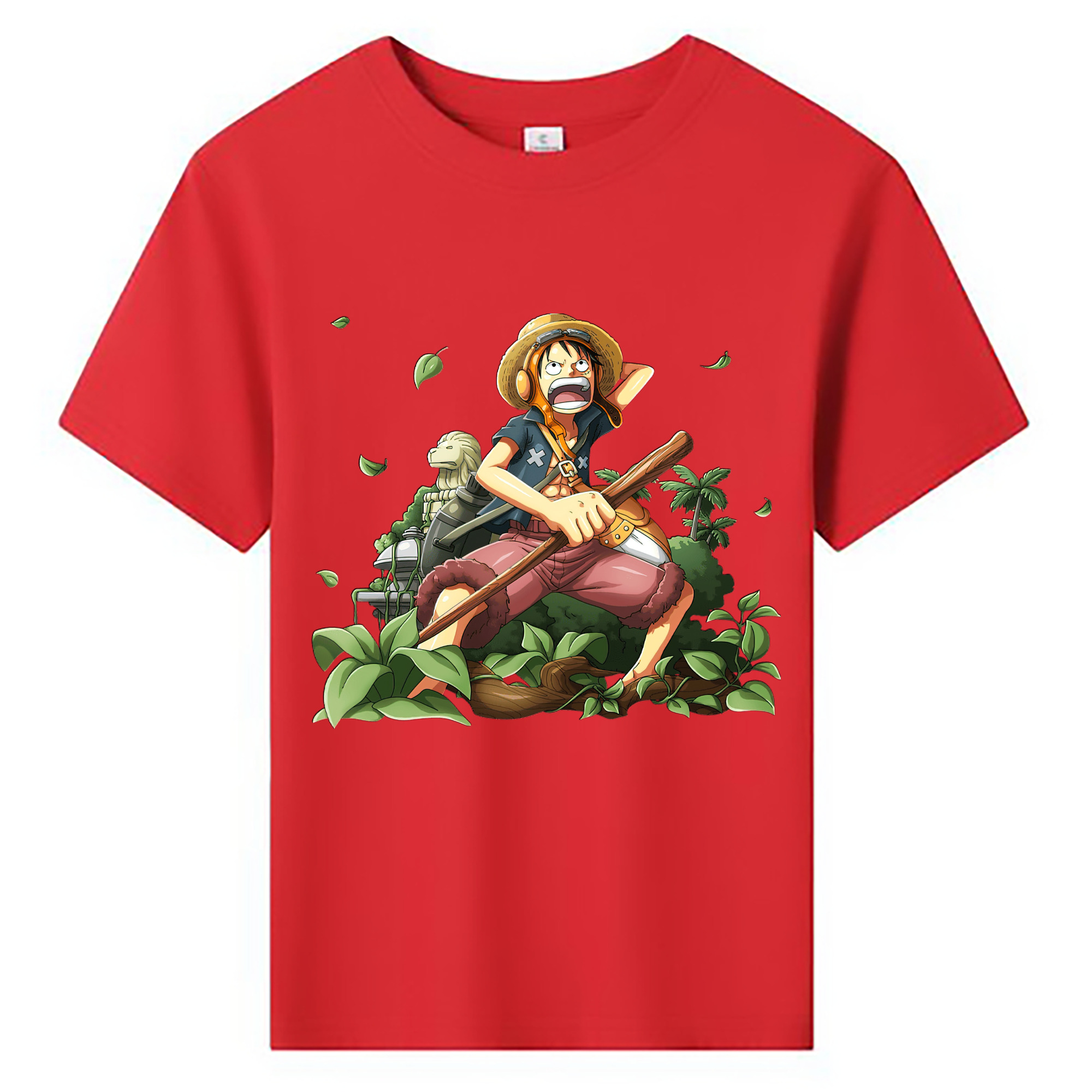 （画像用） ワンピース モンキー・D・ルフィ ONE PIECE Monkey D. Luffy 綿100％キッズTシャツ（フロントプリント）