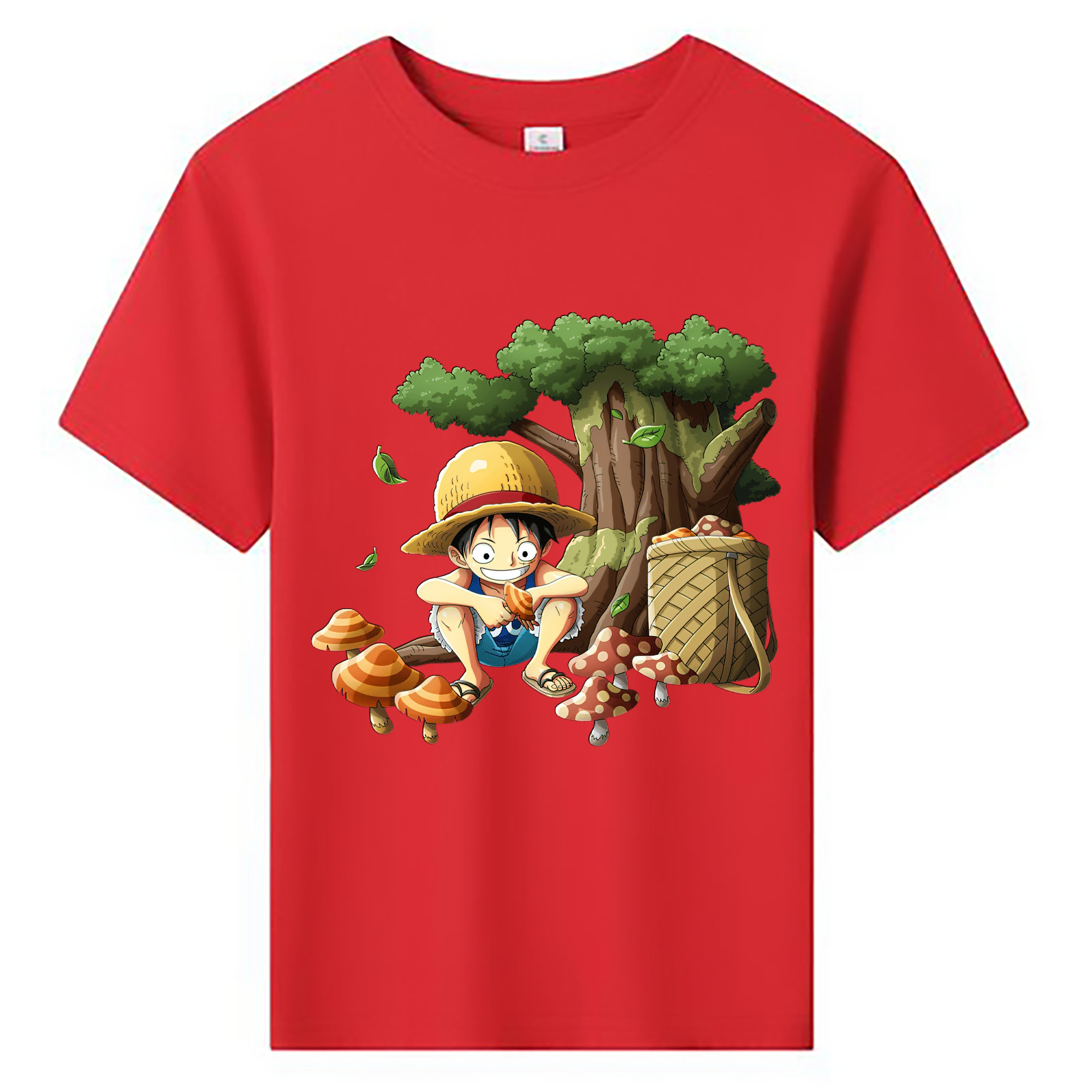 （画像用） ワンピース モンキー・D・ルフィ ONE PIECE Monkey D. Luffy 綿100％キッズTシャツ（フロントプリント）