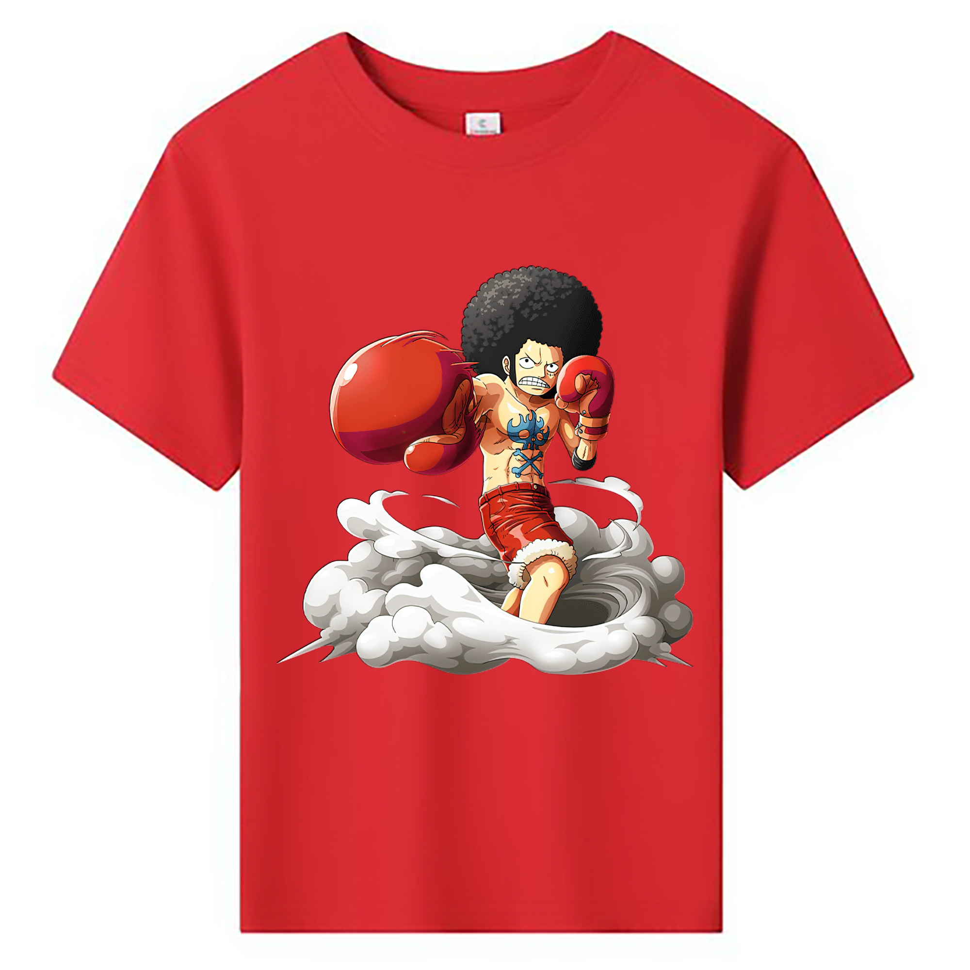 ワンピース モンキー・D・ルフィ ONE PIECE Monkey D. Luffy 綿100％キッズTシャツ（フロントプリント）