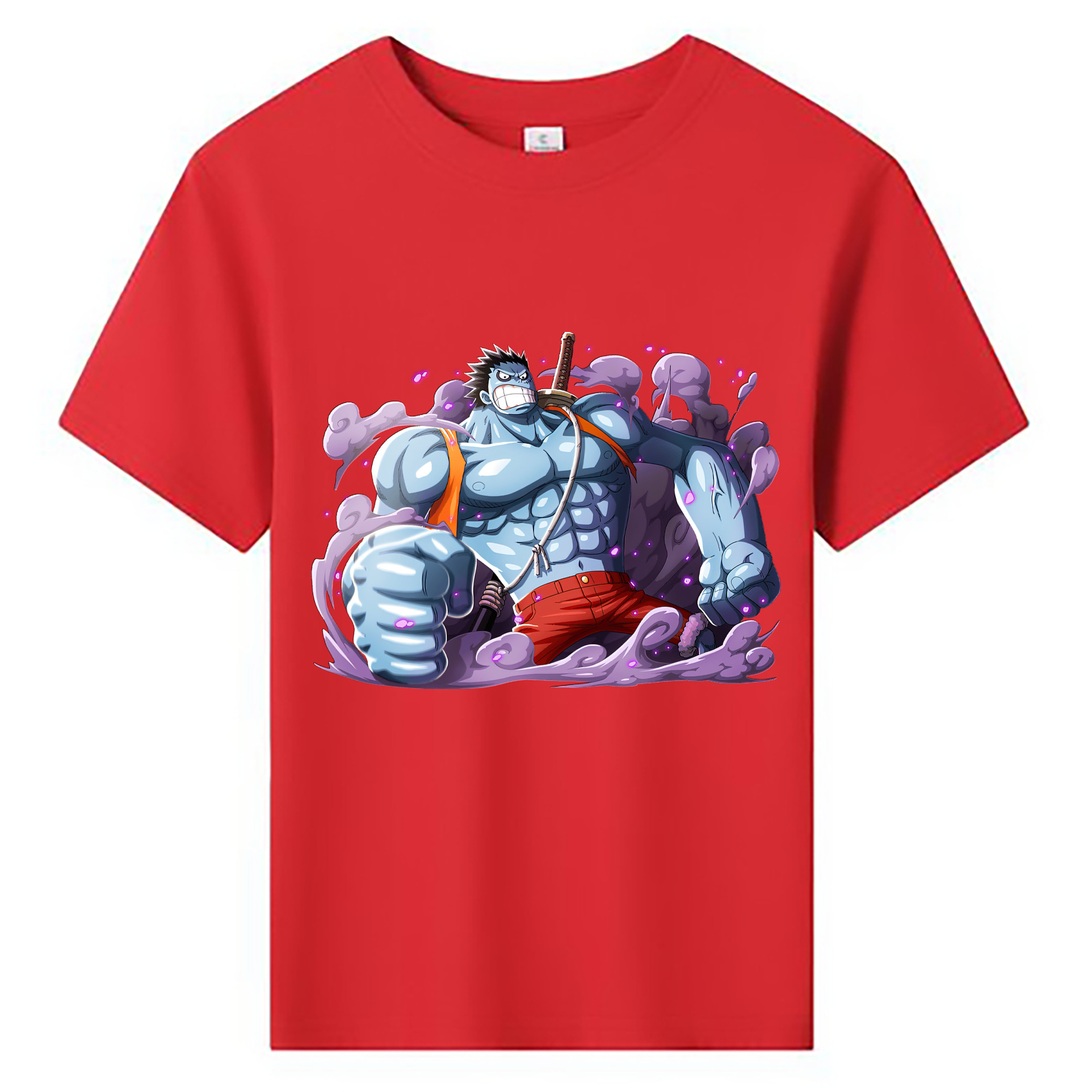 ワンピース モンキー・D・ルフィ ONE PIECE Monkey D. Luffy 綿100％キッズTシャツ（フロントプリント）