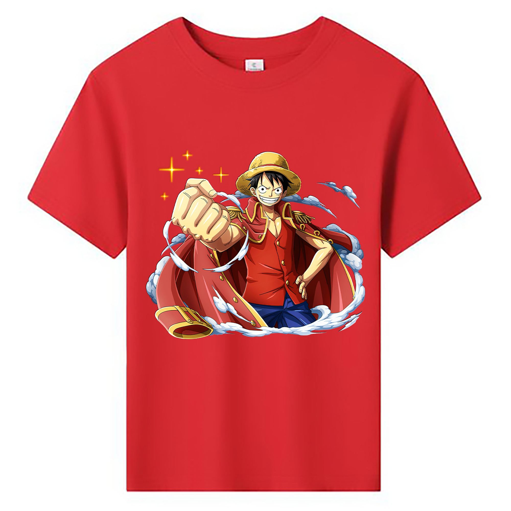 ワンピース モンキー・D・ルフィ ONE PIECE Monkey D. Luffy 綿100％キッズTシャツ（フロントプリント）