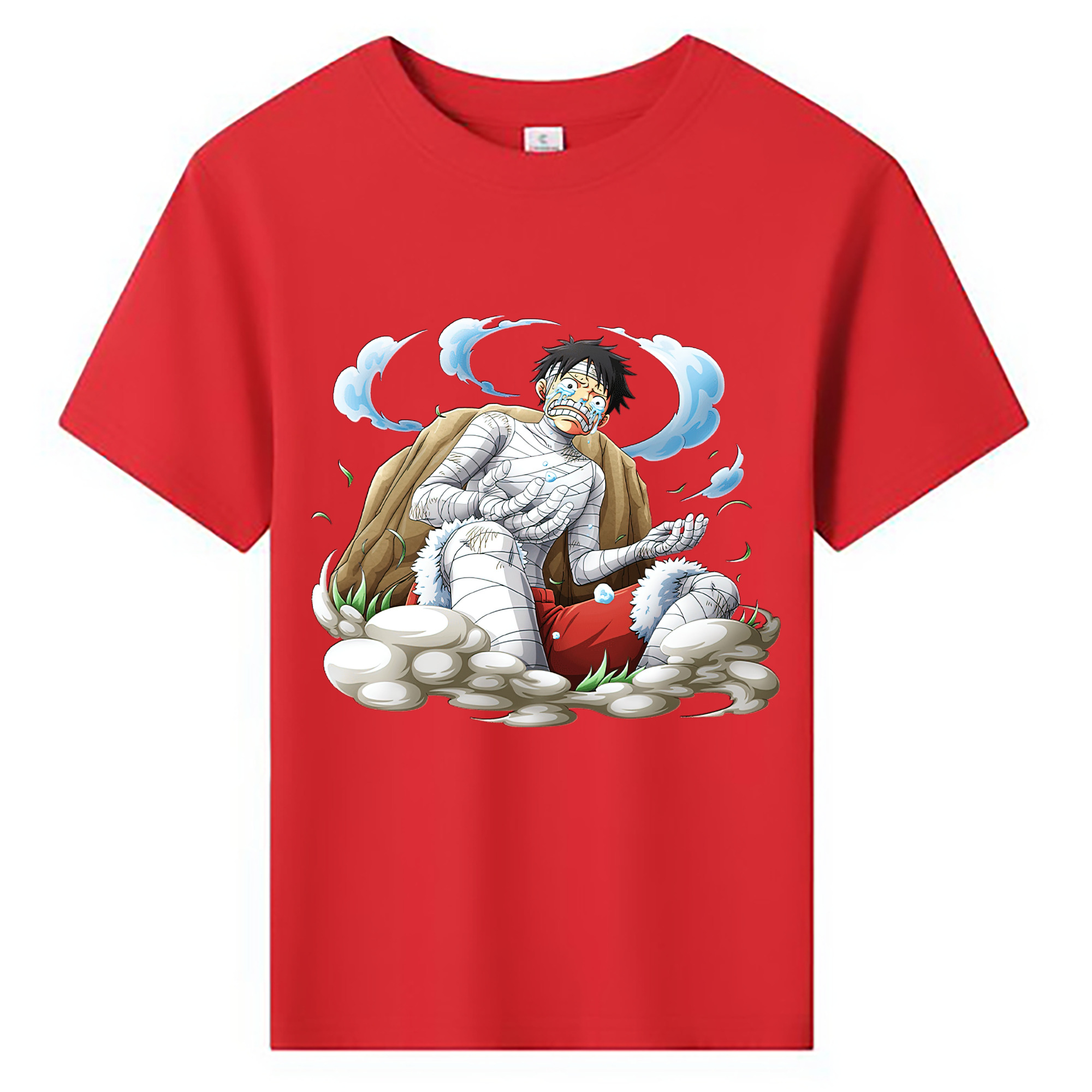 ワンピース モンキー・D・ルフィ ONE PIECE Monkey D. Luffy 綿100％キッズTシャツ（フロントプリント）