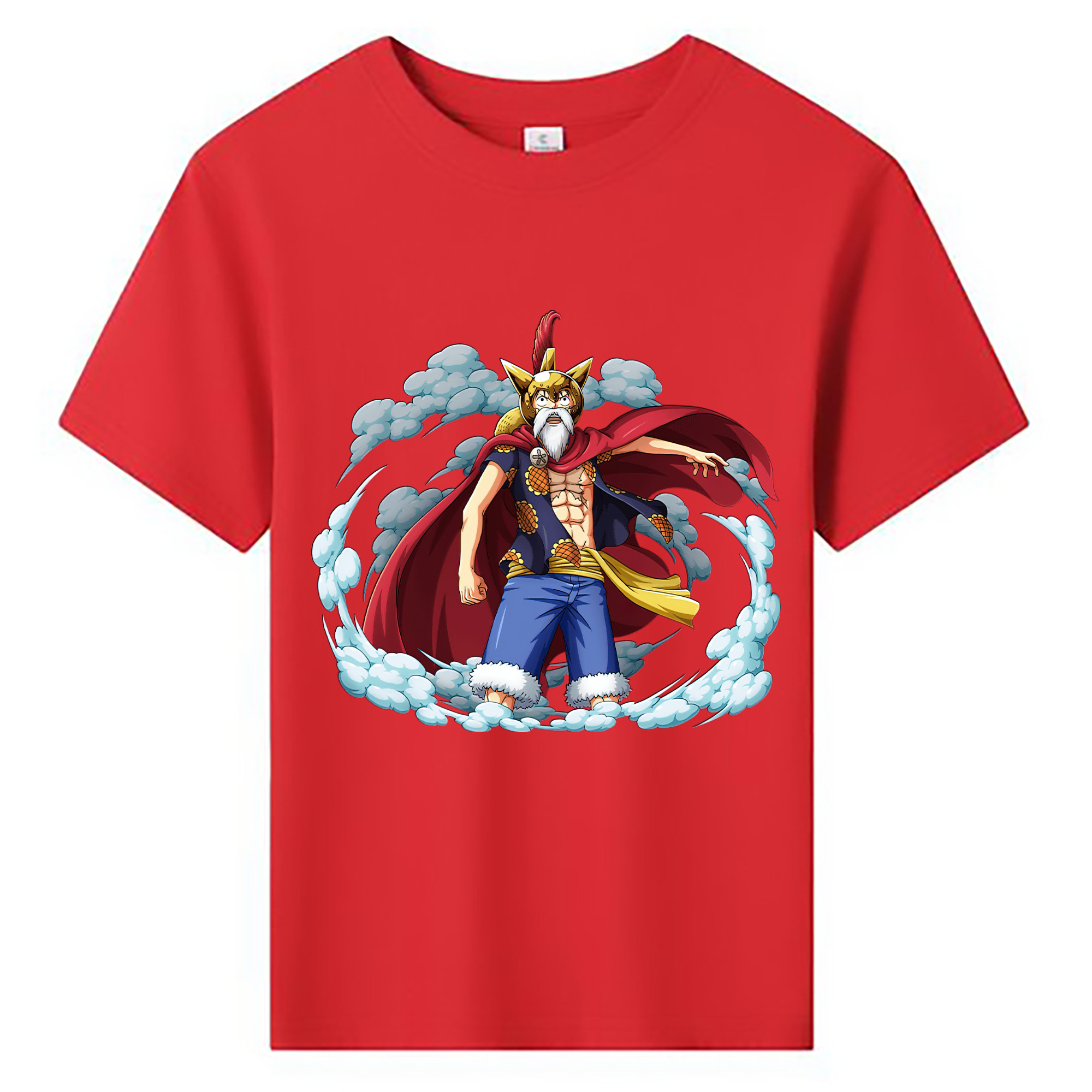 ワンピース モンキー・D・ルフィ ONE PIECE Monkey D. Luffy 綿100％キッズTシャツ（フロントプリント）