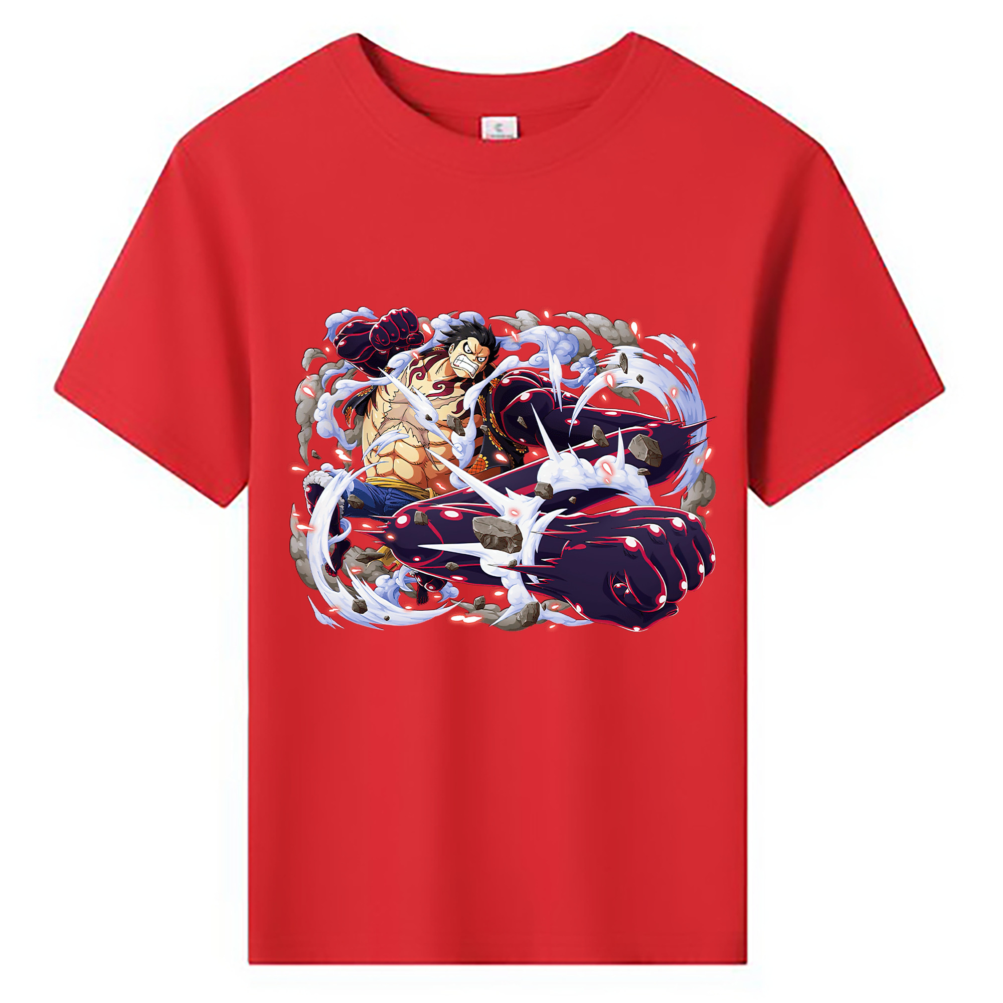 ワンピース モンキー・D・ルフィ ONE PIECE Monkey D. Luffy 綿100％キッズTシャツ（フロントプリント）
