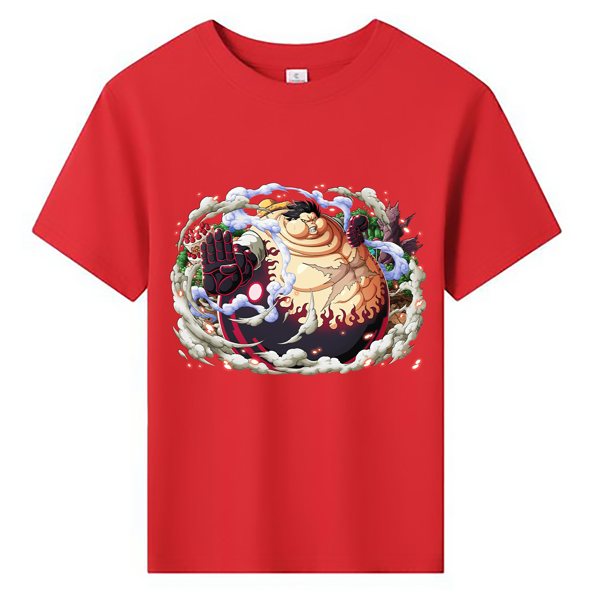 ワンピース モンキー・D・ルフィ ONE PIECE Monkey D. Luffy 綿100％キッズTシャツ（フロントプリント）