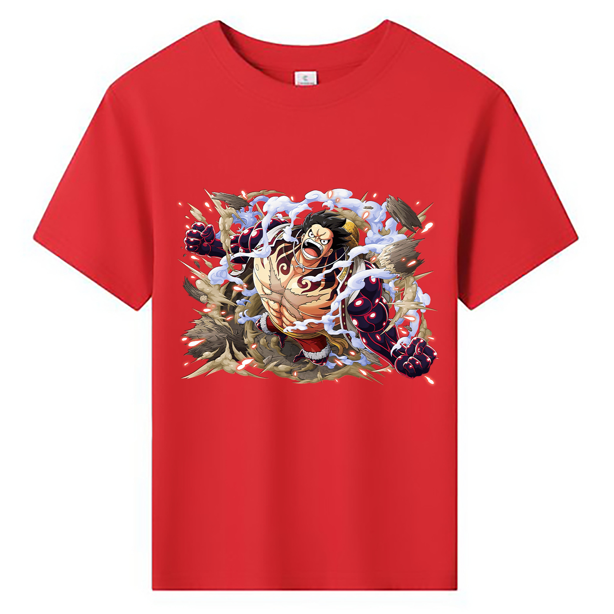 ワンピース モンキー・D・ルフィ ONE PIECE Monkey D. Luffy 綿100％キッズTシャツ（フロントプリント）
