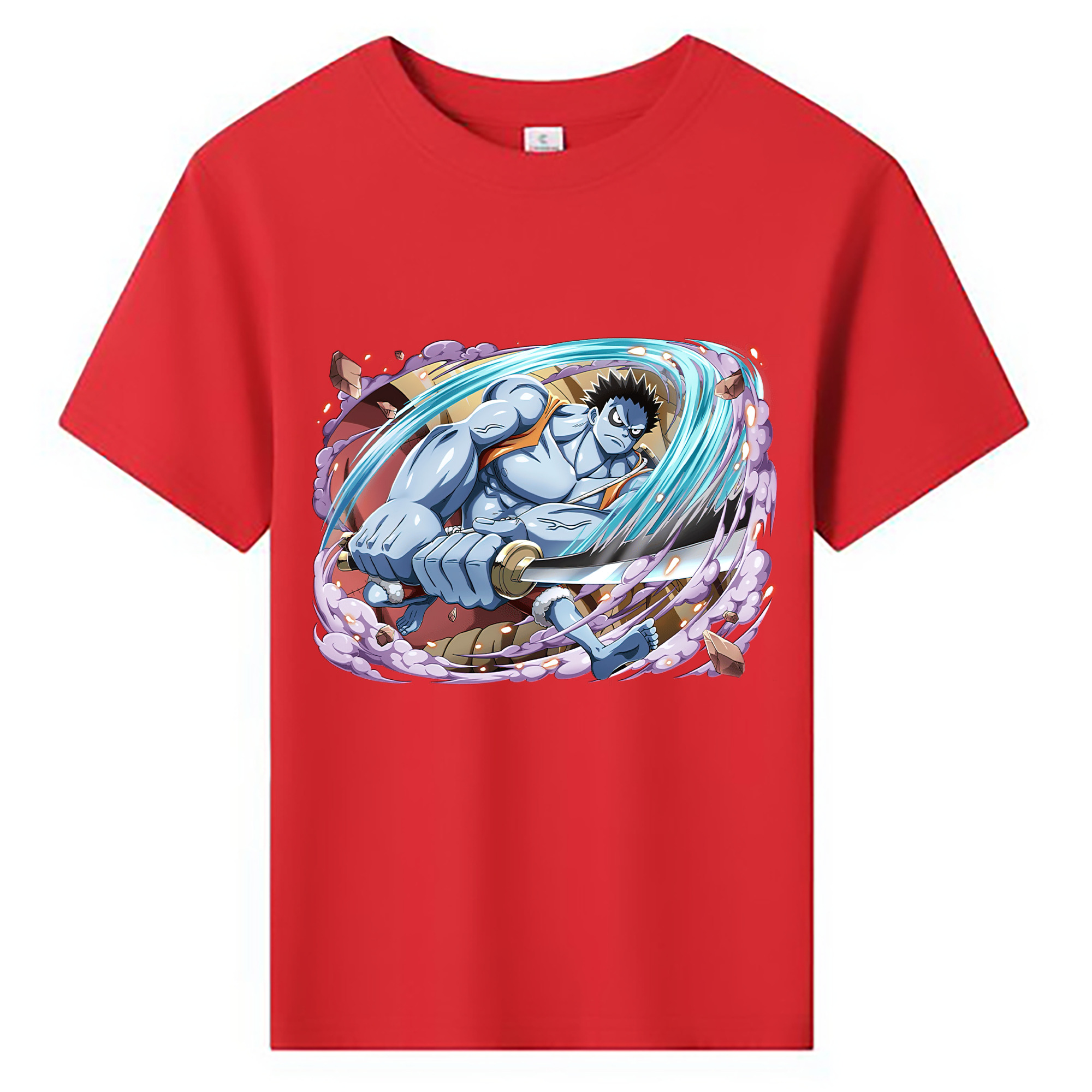ワンピース モンキー・D・ルフィ ONE PIECE Monkey D. Luffy 綿100％キッズTシャツ（フロントプリント）