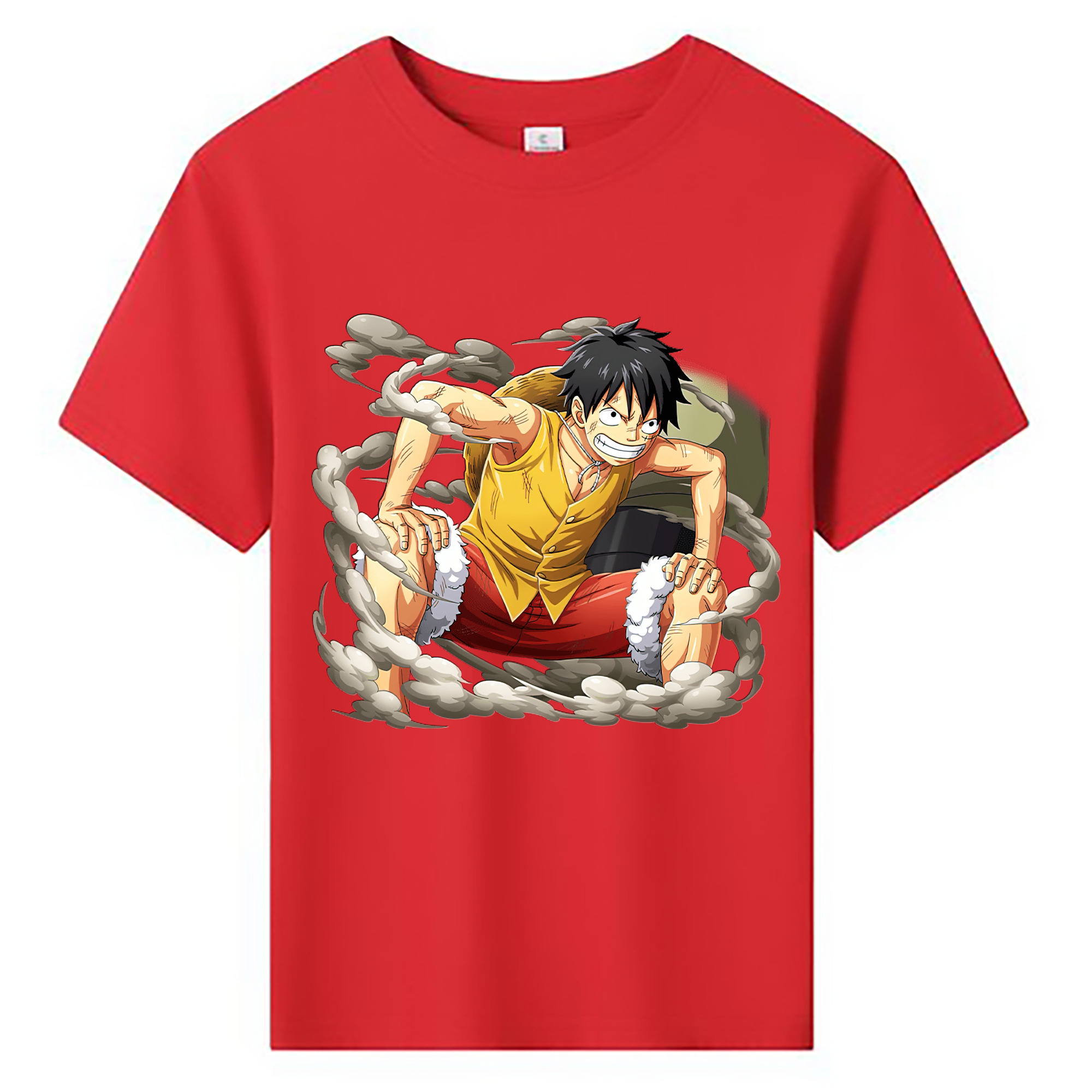 ワンピース モンキー・D・ルフィ ONE PIECE Monkey D. Luffy 綿100％キッズTシャツ（フロントプリント）