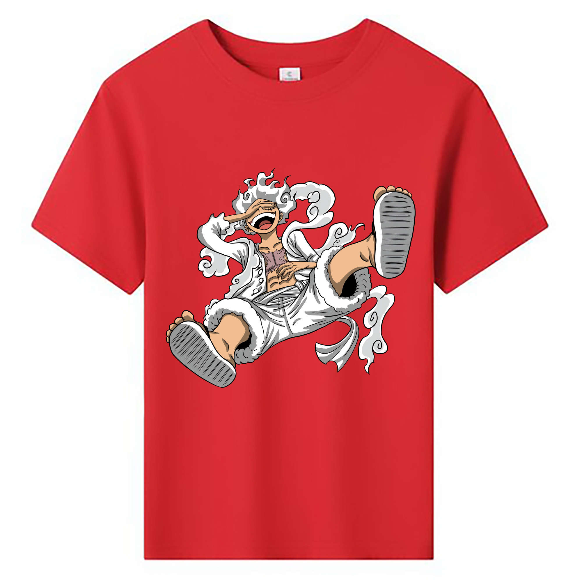 ワンピース モンキー・D・ルフィ ONE PIECE Monkey D. Luffy 綿100％キッズTシャツ（フロントプリント）