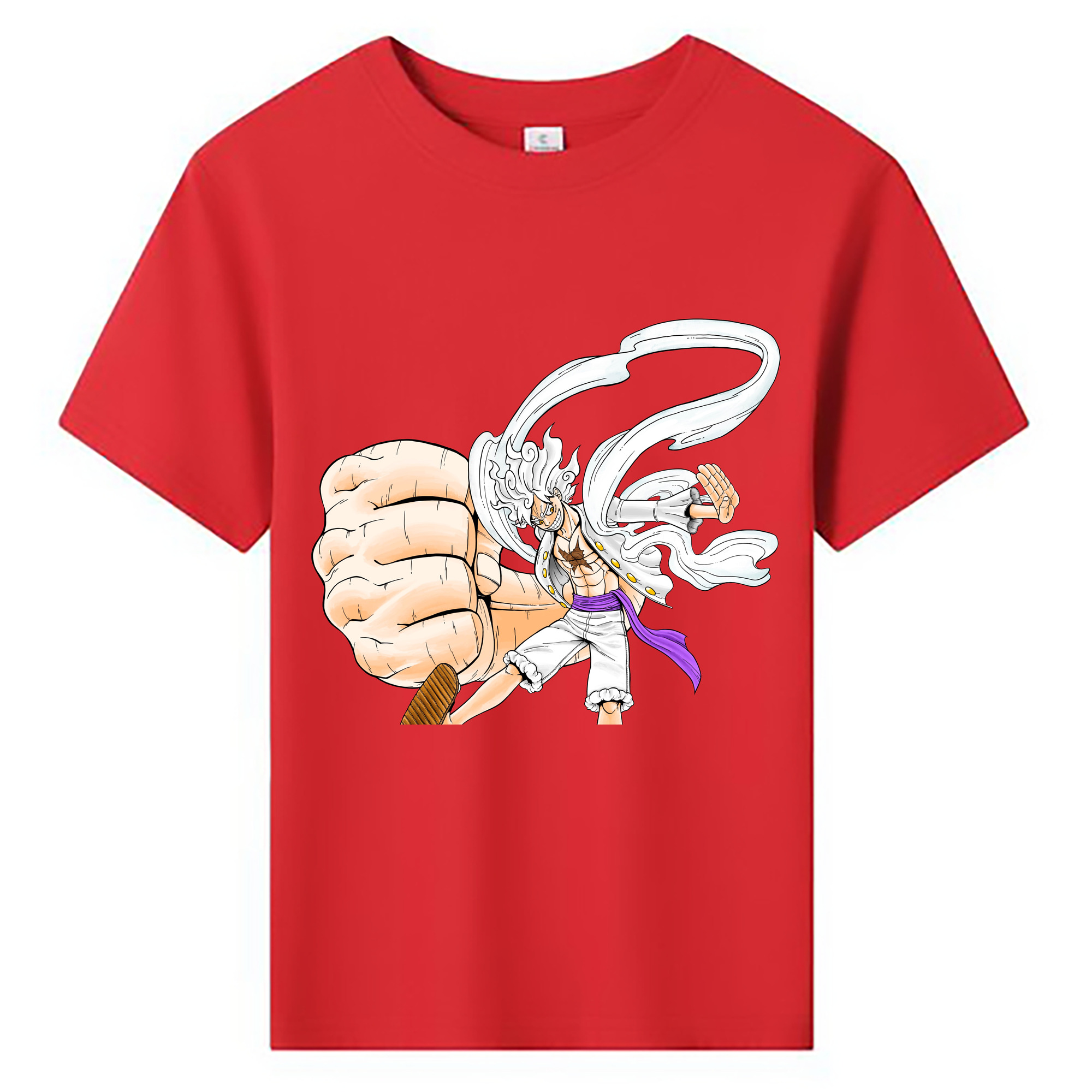 ワンピース モンキー・D・ルフィ ONE PIECE Monkey D. Luffy 綿100％キッズTシャツ（フロントプリント）