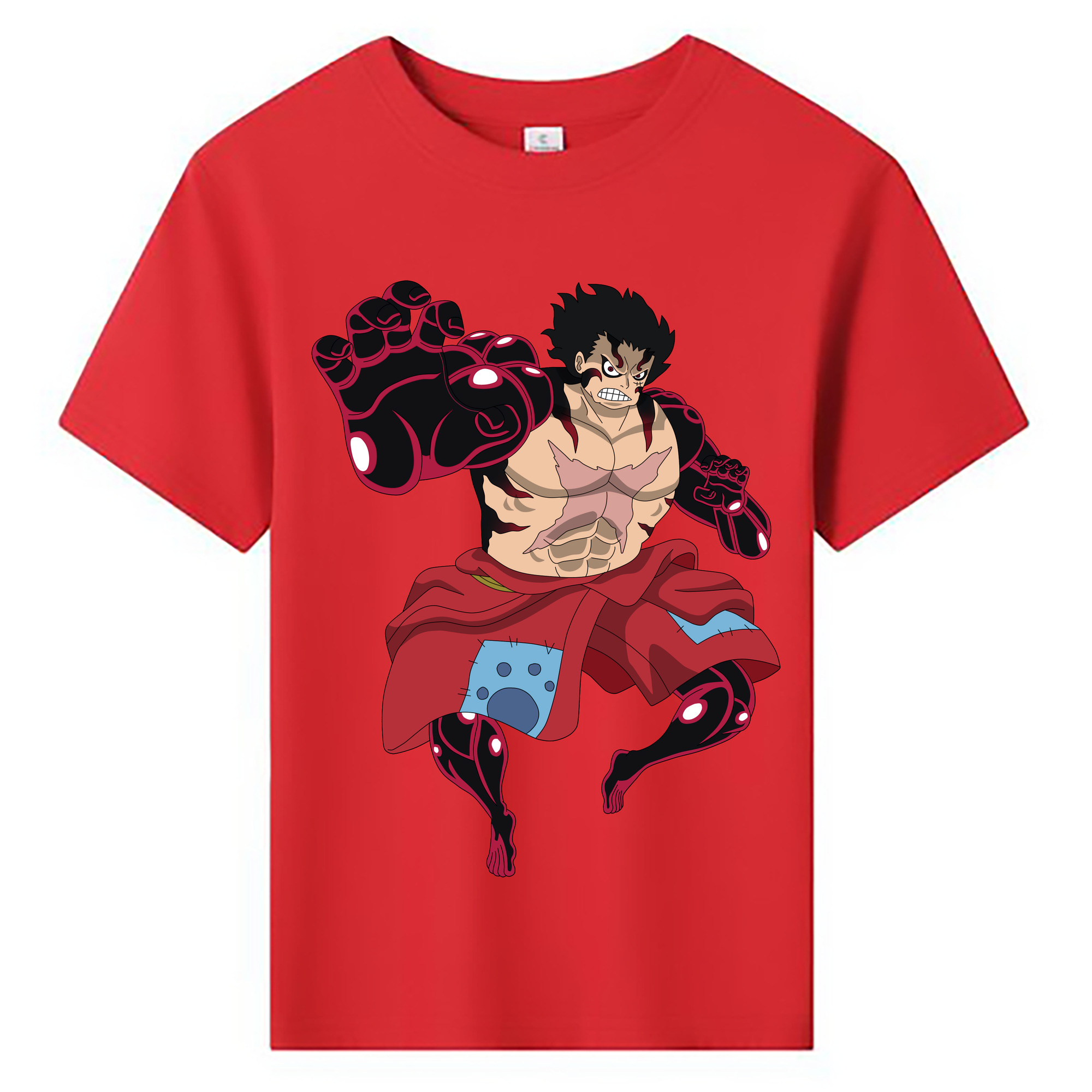 ワンピース モンキー・D・ルフィ ONE PIECE Monkey D. Luffy 綿100％キッズTシャツ（フロントプリント）