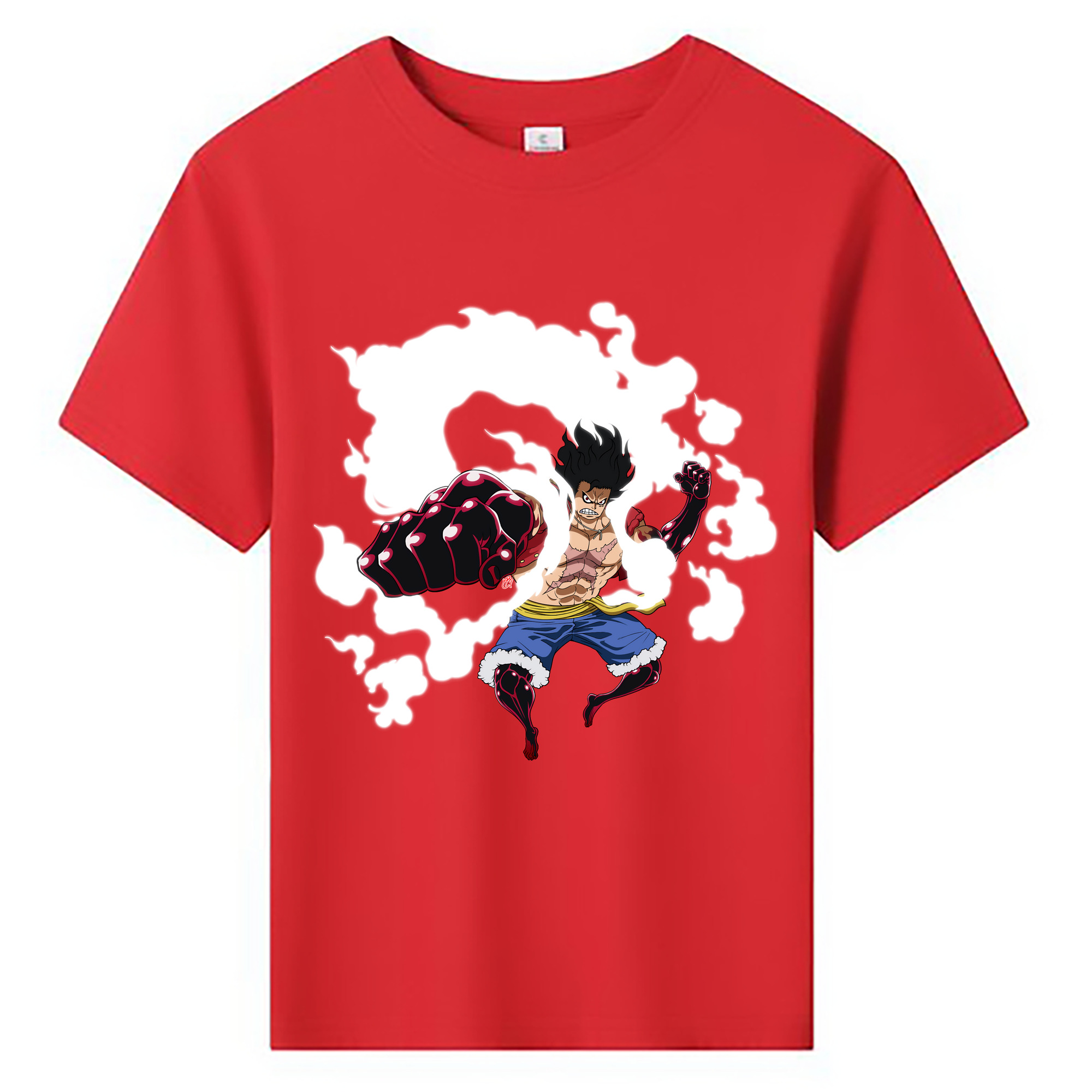 ワンピース モンキー・D・ルフィ ONE PIECE Monkey D. Luffy 綿100％キッズTシャツ（フロントプリント）