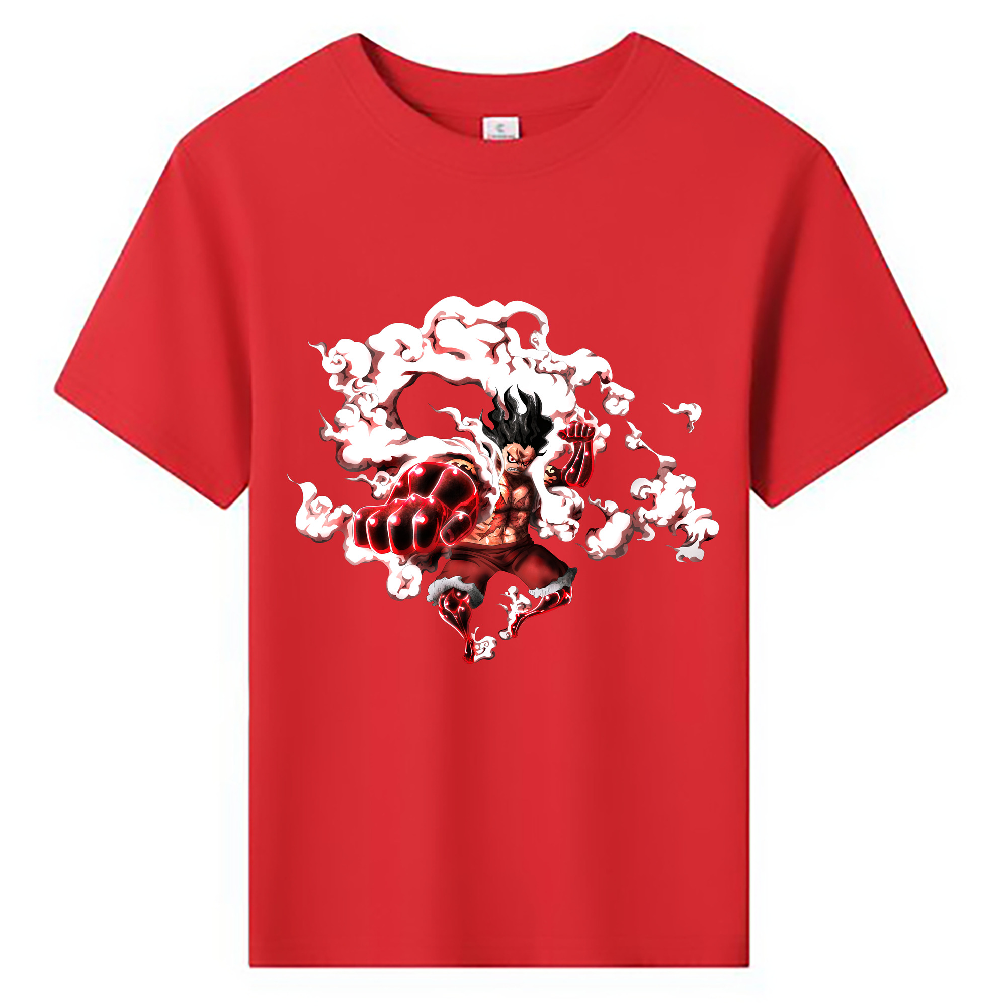 ワンピース モンキー・D・ルフィ ONE PIECE Monkey D. Luffy 綿100％キッズTシャツ（フロントプリント）
