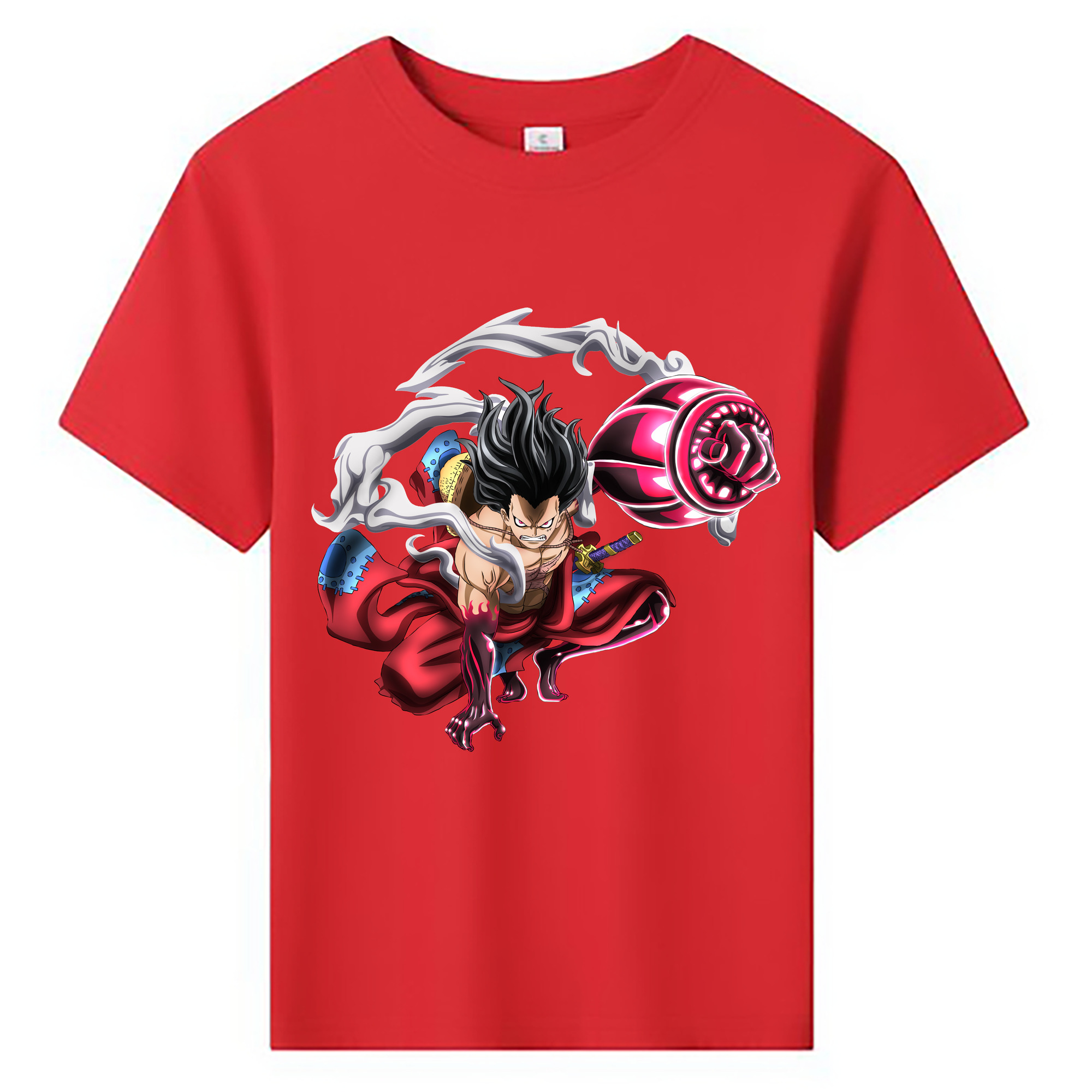 ワンピース モンキー・D・ルフィ ONE PIECE Monkey D. Luffy 綿100％キッズTシャツ（フロントプリント）