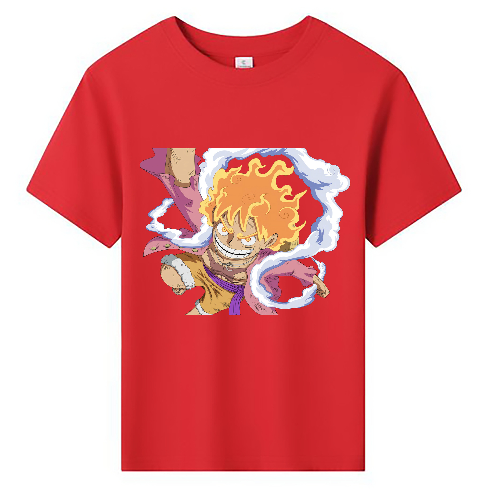 ワンピース モンキー・D・ルフィ ONE PIECE Monkey D. Luffy 綿100％キッズTシャツ（フロントプリント）