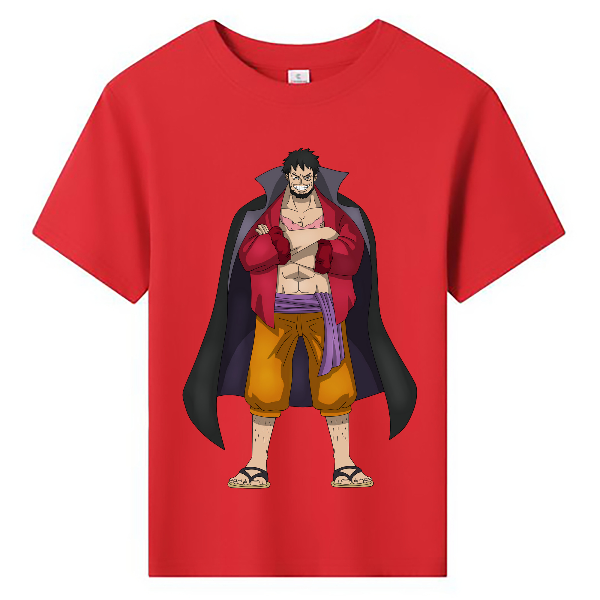 ワンピース モンキー・D・ルフィ ONE PIECE Monkey D. Luffy 綿100％キッズTシャツ（フロントプリント）