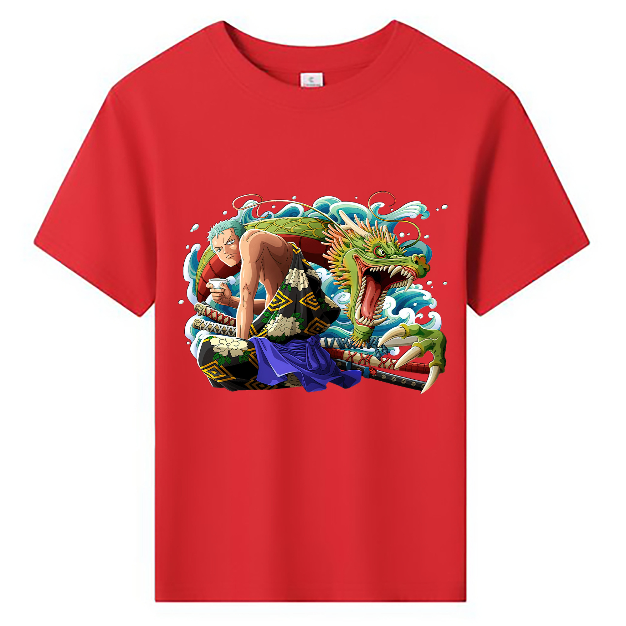 ワンピース ロロノア・ゾロ ONE PIECE Roronoa Zoro 綿100％キッズTシャツ（フロントプリント）