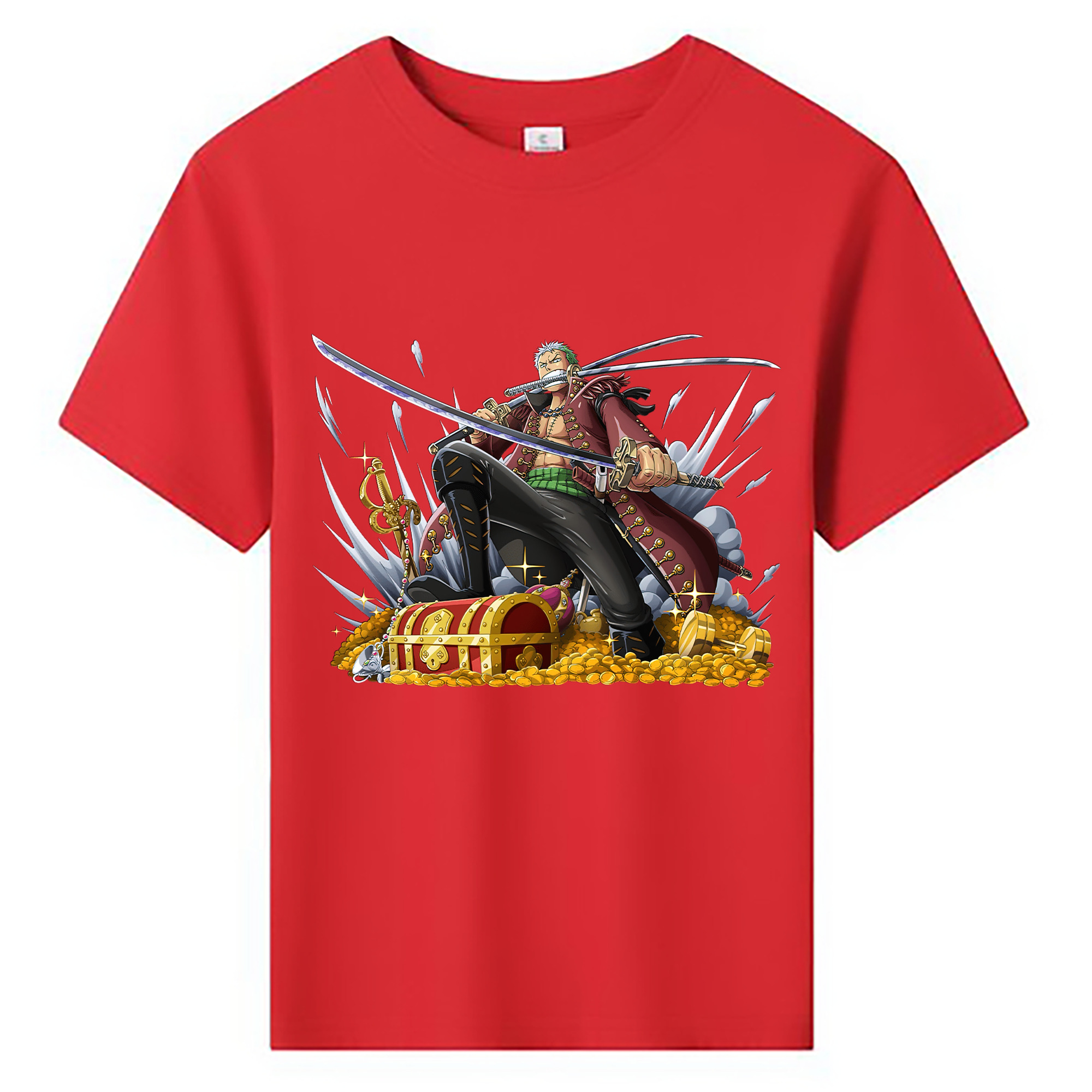 ワンピース ロロノア・ゾロ ONE PIECE Roronoa Zoro 綿100％キッズTシャツ（フロントプリント）
