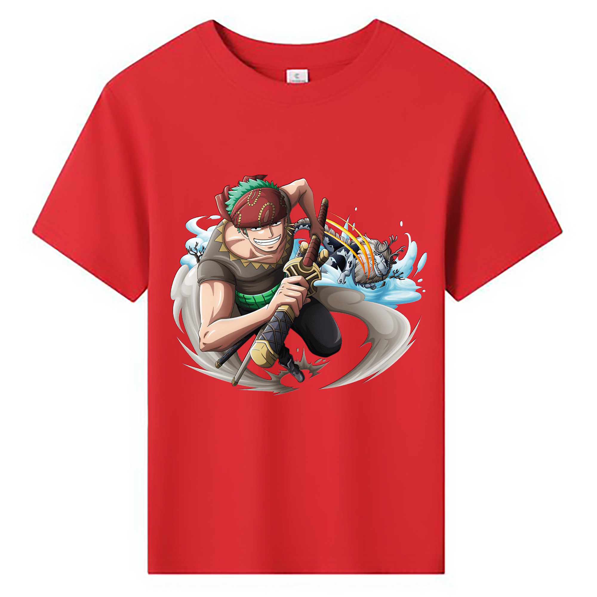 ワンピース ロロノア・ゾロ ONE PIECE Roronoa Zoro 綿100％キッズTシャツ（フロントプリント）