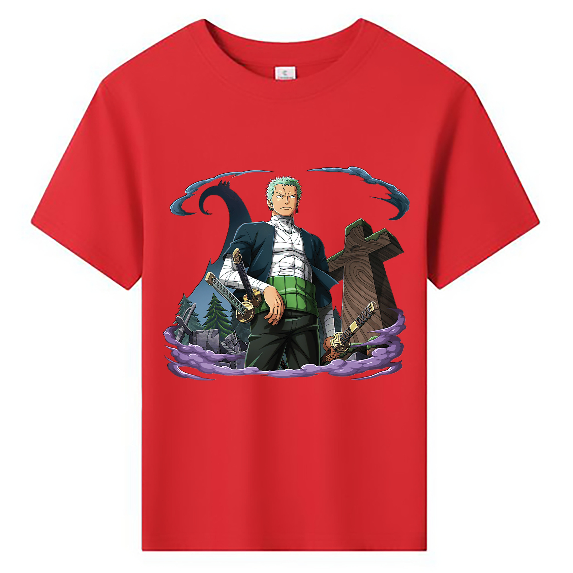 ワンピース ロロノア・ゾロ ONE PIECE Roronoa Zoro 綿100％キッズTシャツ（フロントプリント）