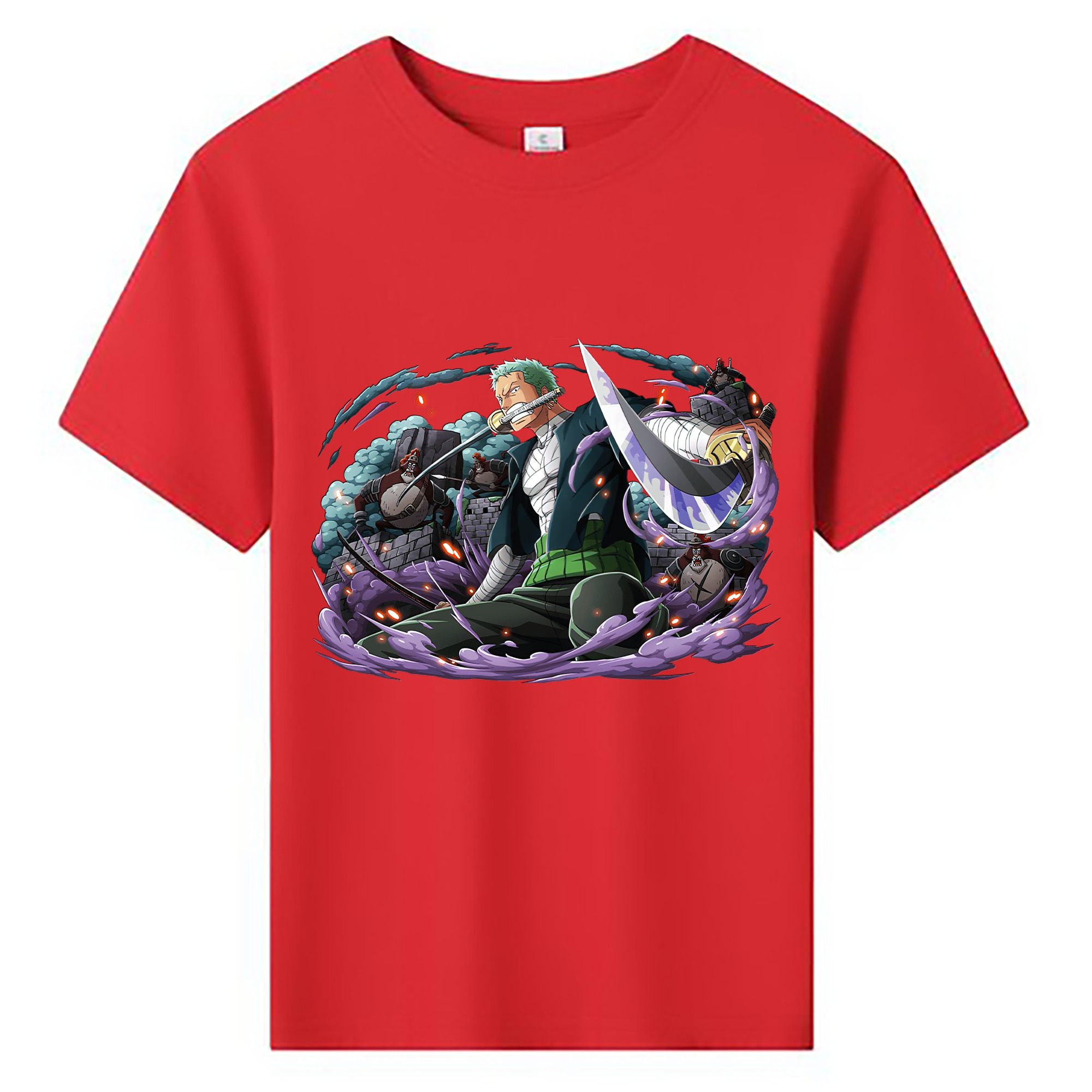 ワンピース ロロノア・ゾロ ONE PIECE Roronoa Zoro 綿100％キッズTシャツ（フロントプリント）