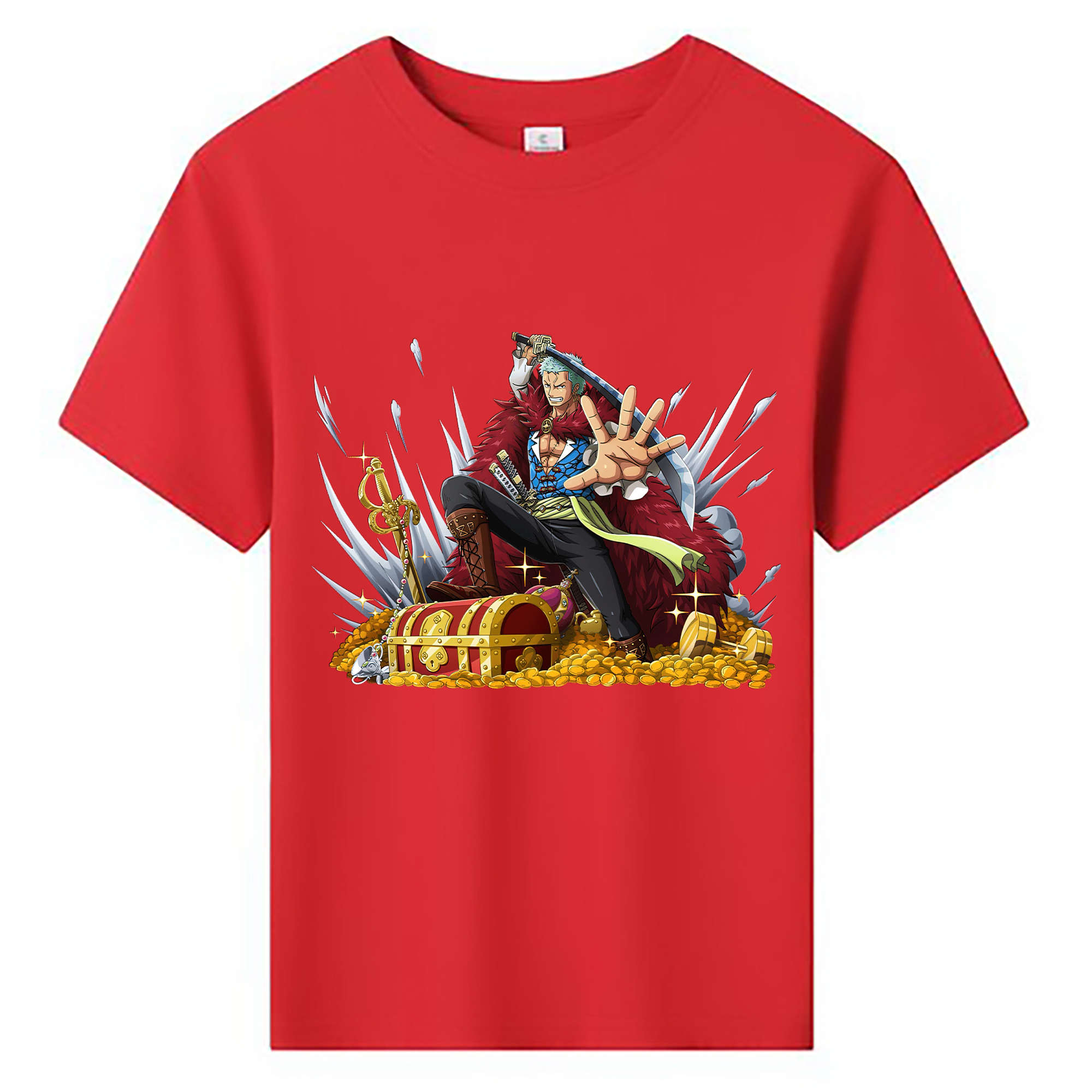 ワンピース ロロノア・ゾロ ONE PIECE Roronoa Zoro 綿100％キッズTシャツ（フロントプリント）