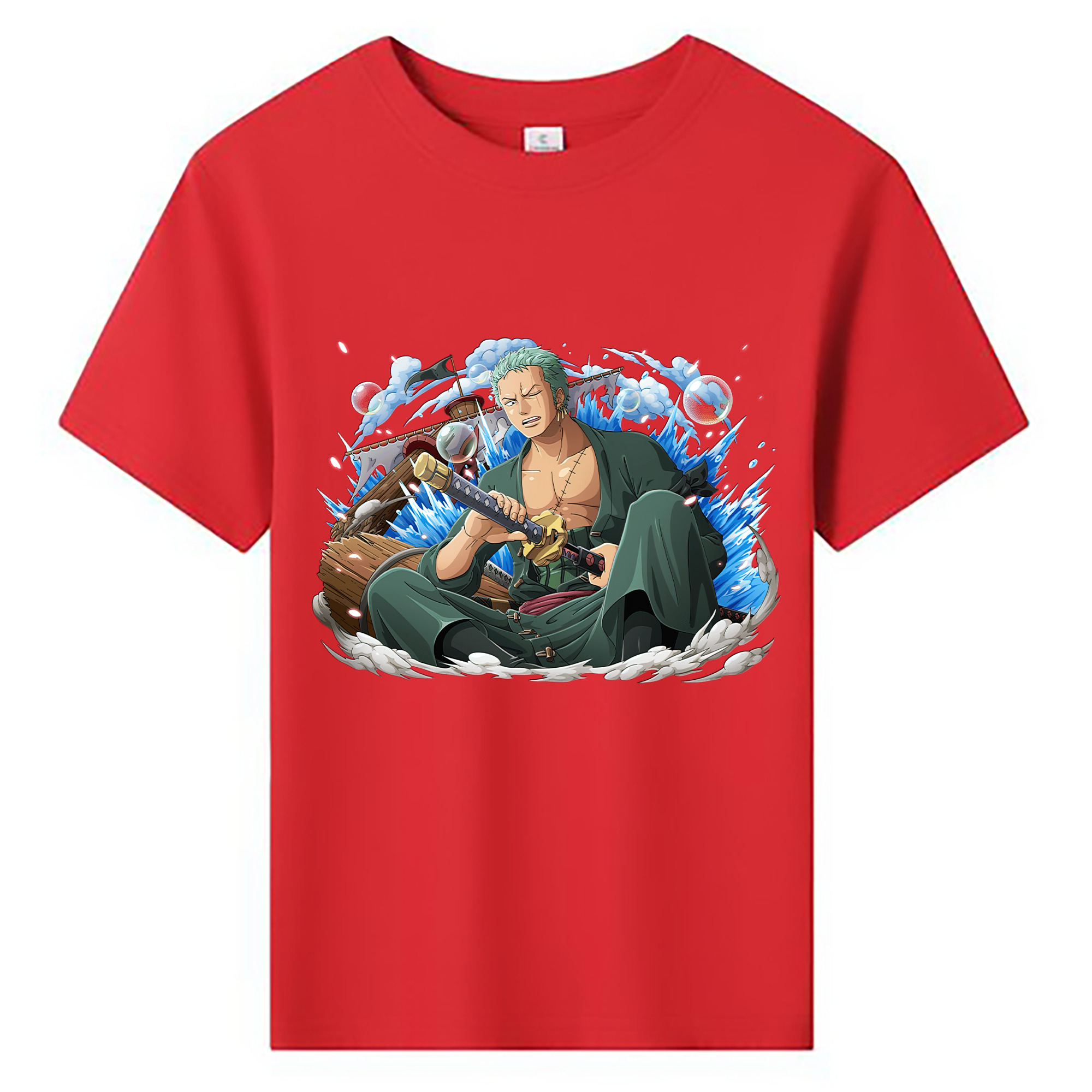 ワンピース ロロノア・ゾロ ONE PIECE Roronoa Zoro 綿100％キッズTシャツ（フロントプリント）