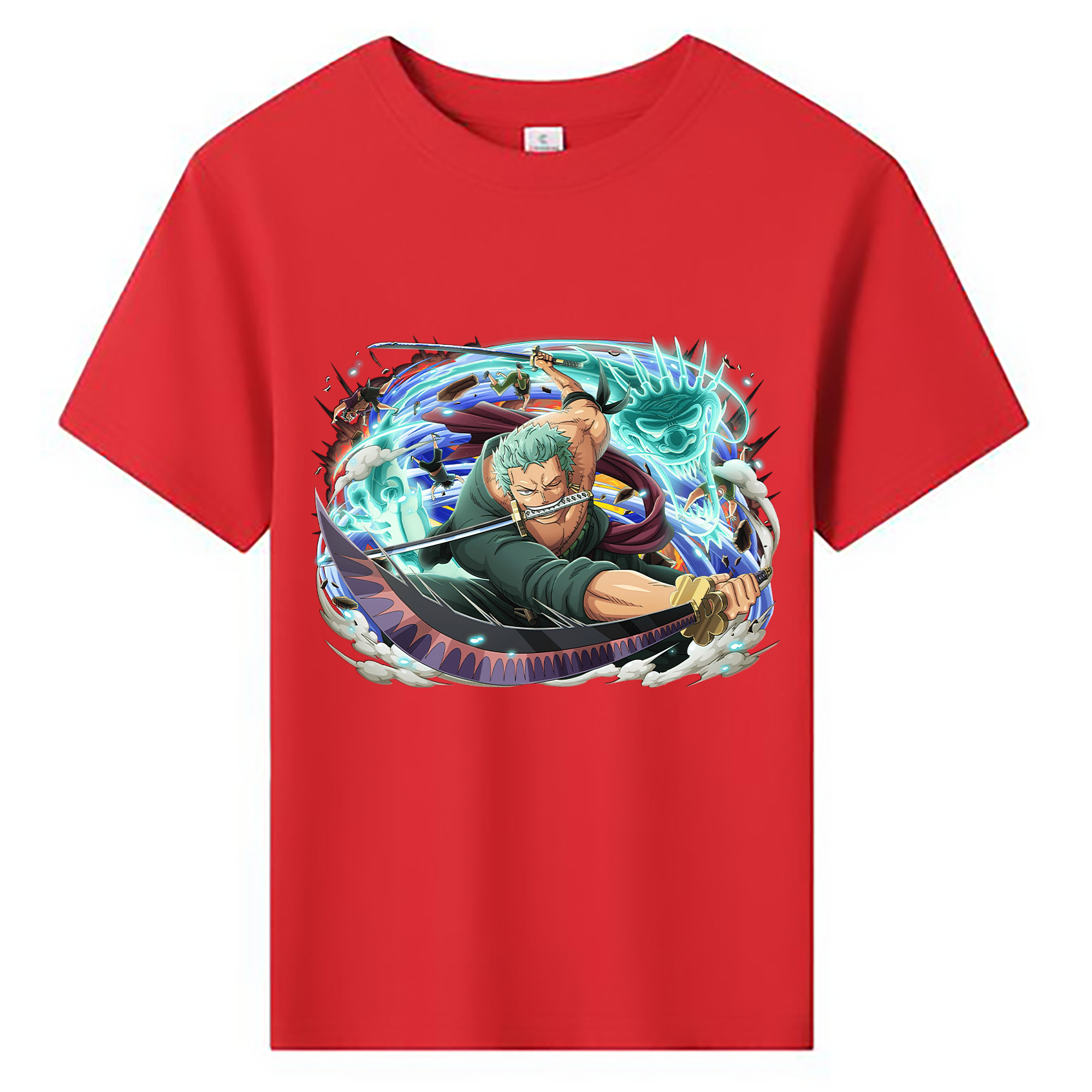 ワンピース ロロノア・ゾロ ONE PIECE Roronoa Zoro 綿100％キッズTシャツ（フロントプリント）