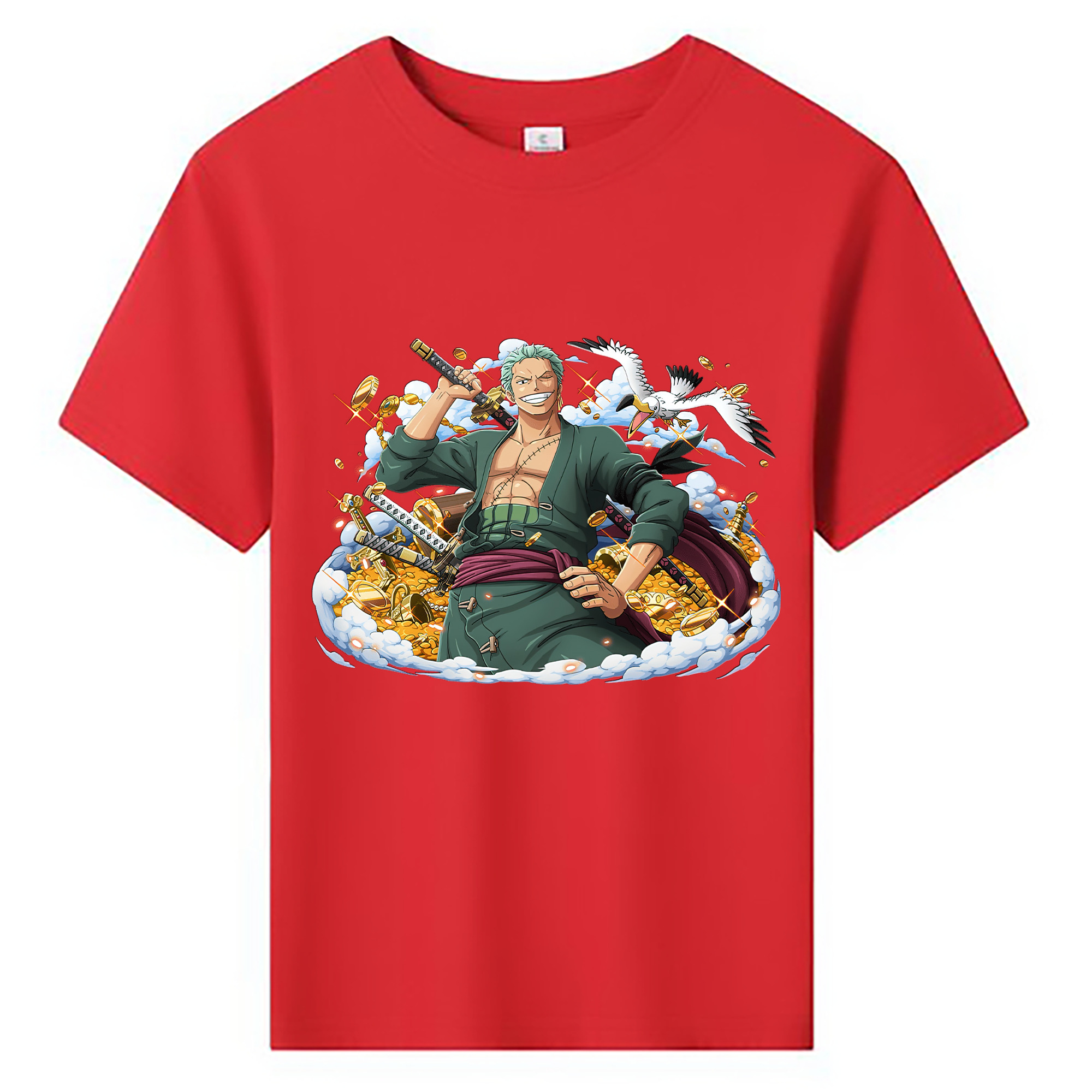 ワンピース ロロノア・ゾロ ONE PIECE Roronoa Zoro 綿100％キッズTシャツ（フロントプリント）
