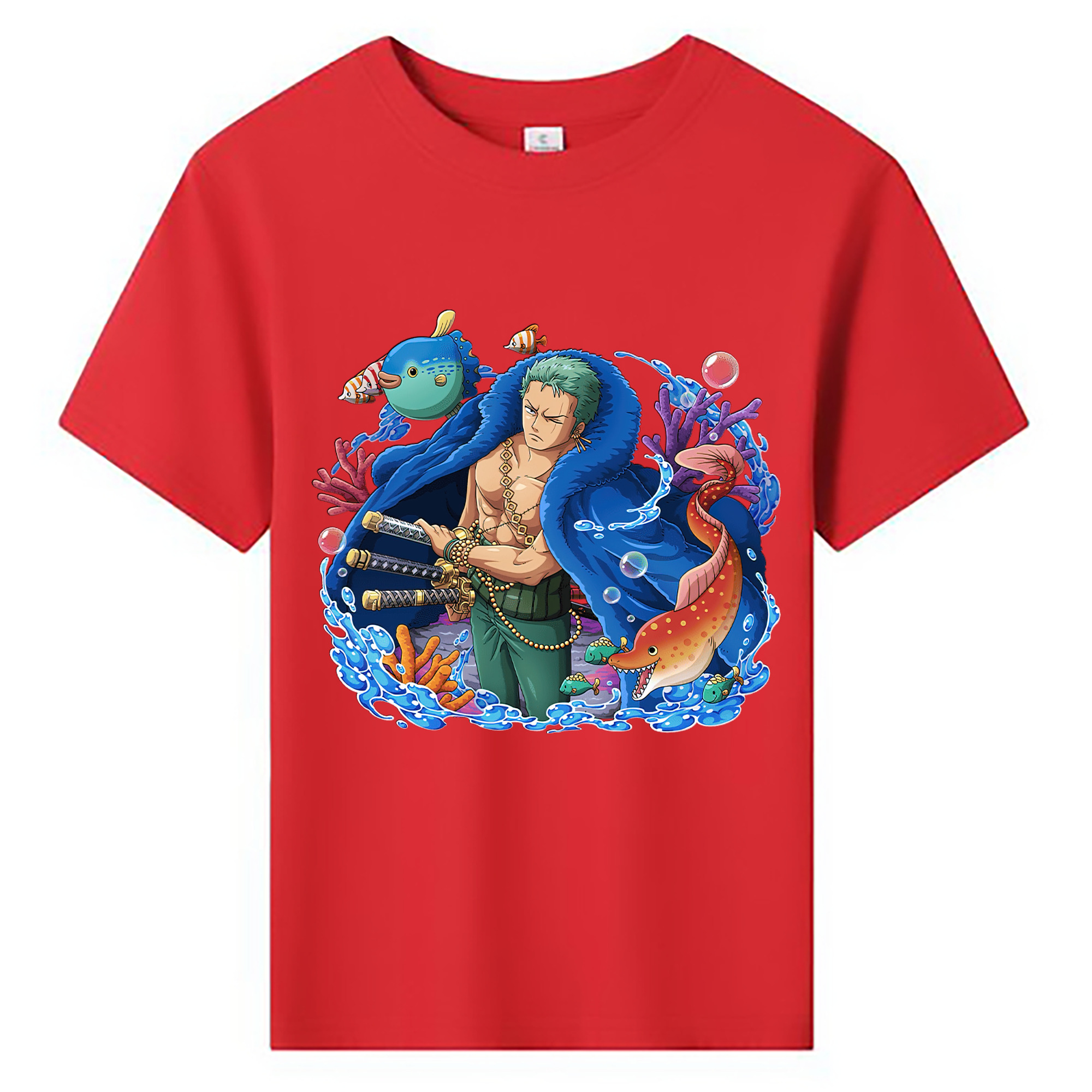 ワンピース ロロノア・ゾロ ONE PIECE Roronoa Zoro 綿100％キッズTシャツ（フロントプリント）