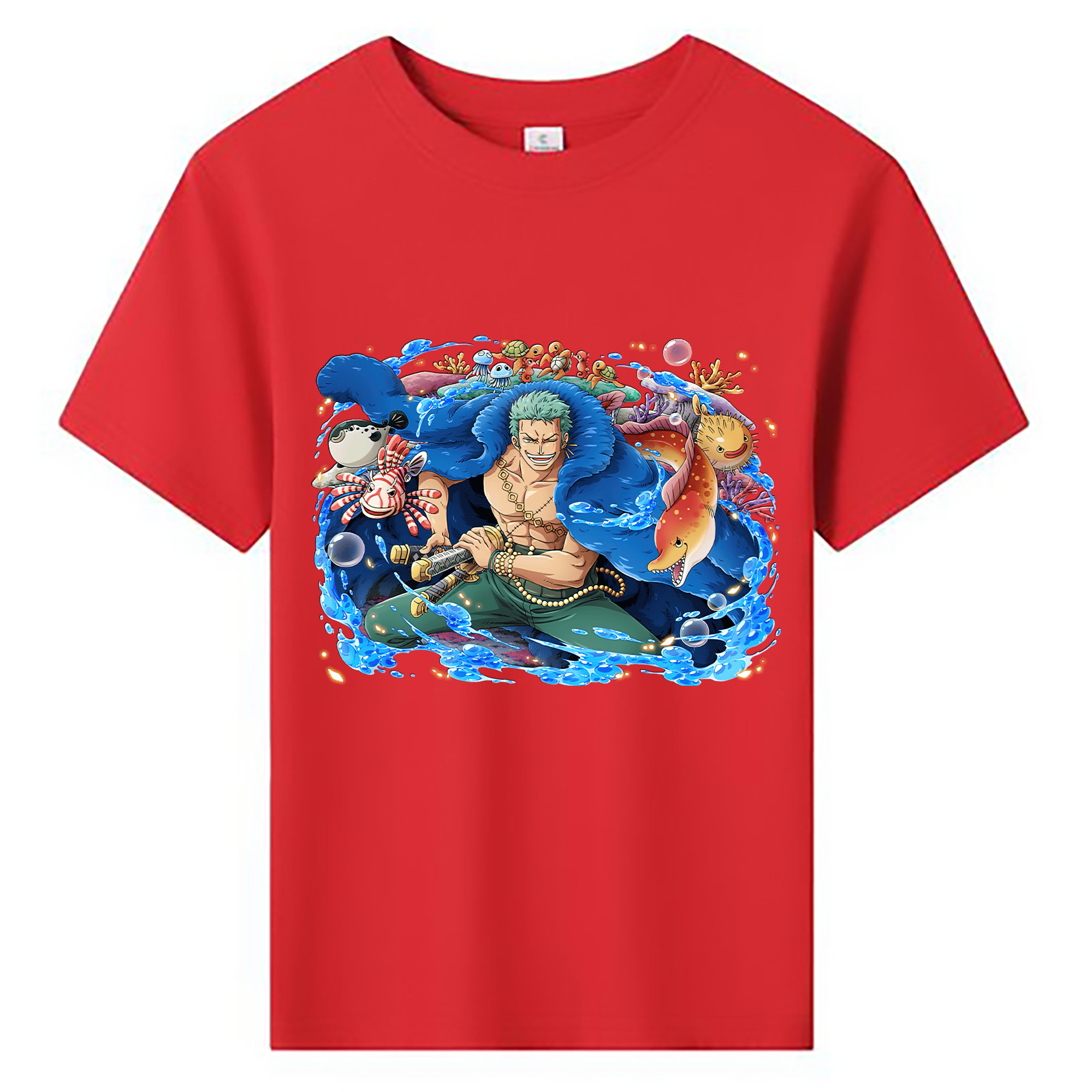 ワンピース ロロノア・ゾロ ONE PIECE Roronoa Zoro 綿100％キッズTシャツ（フロントプリント）