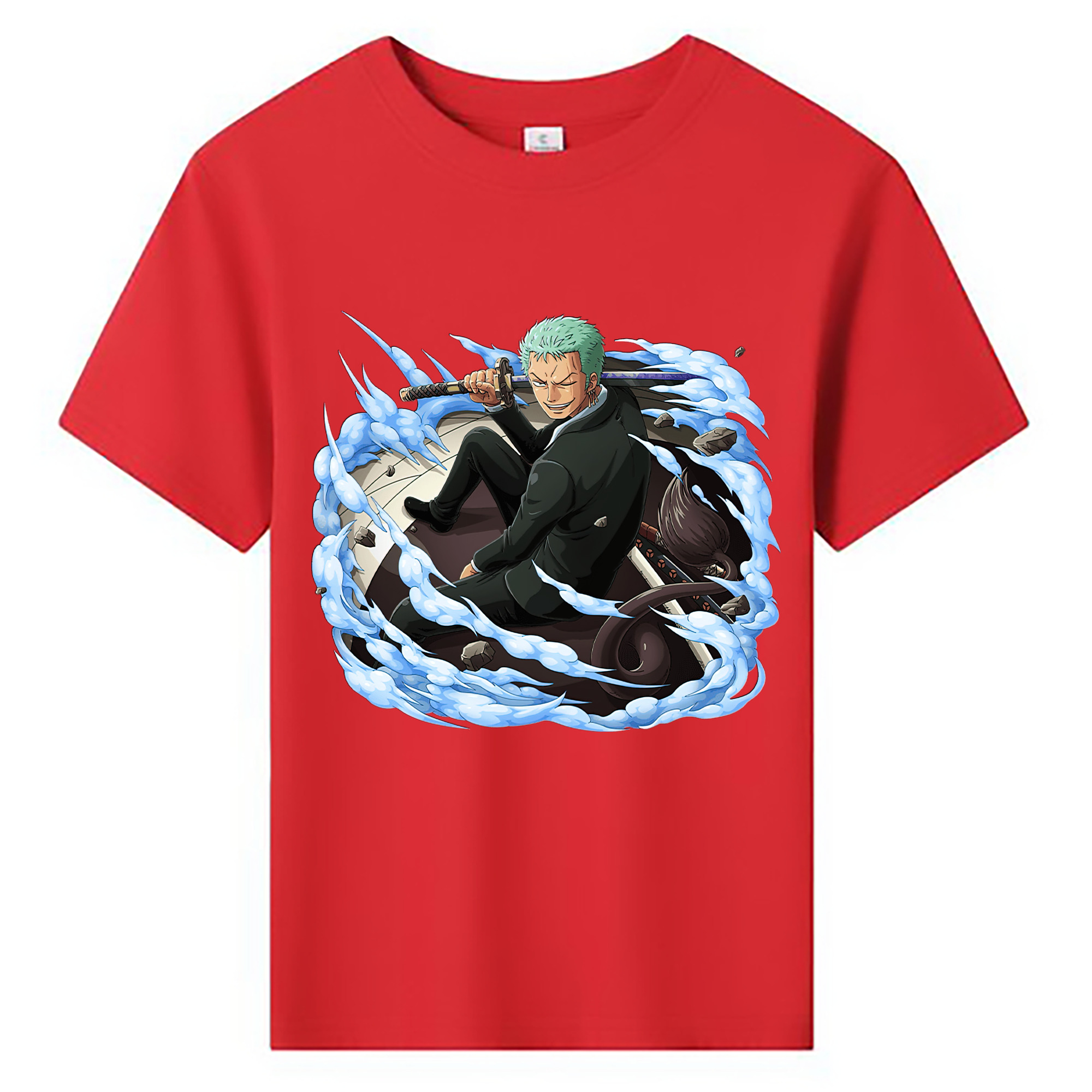 ワンピース ロロノア・ゾロ ONE PIECE Roronoa Zoro 綿100％キッズTシャツ（フロントプリント）