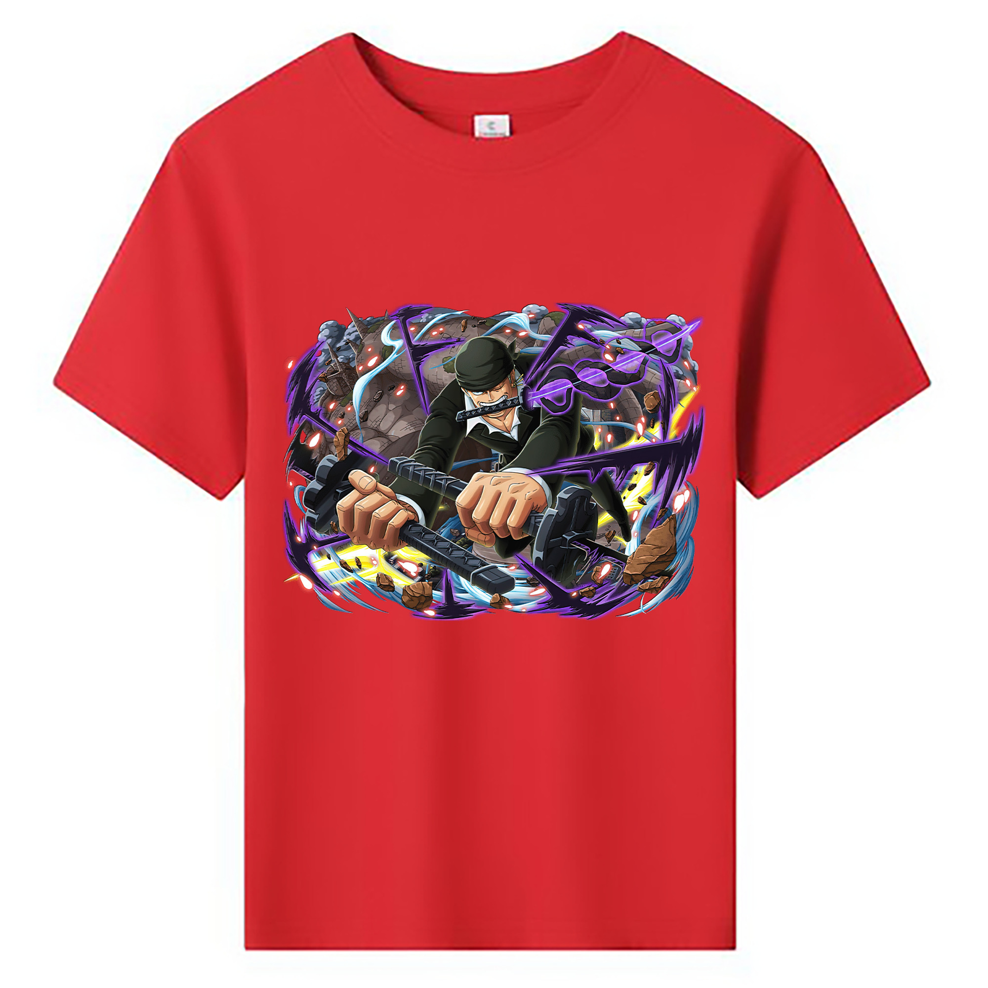 ワンピース ロロノア・ゾロ ONE PIECE Roronoa Zoro 綿100％キッズTシャツ（フロントプリント）