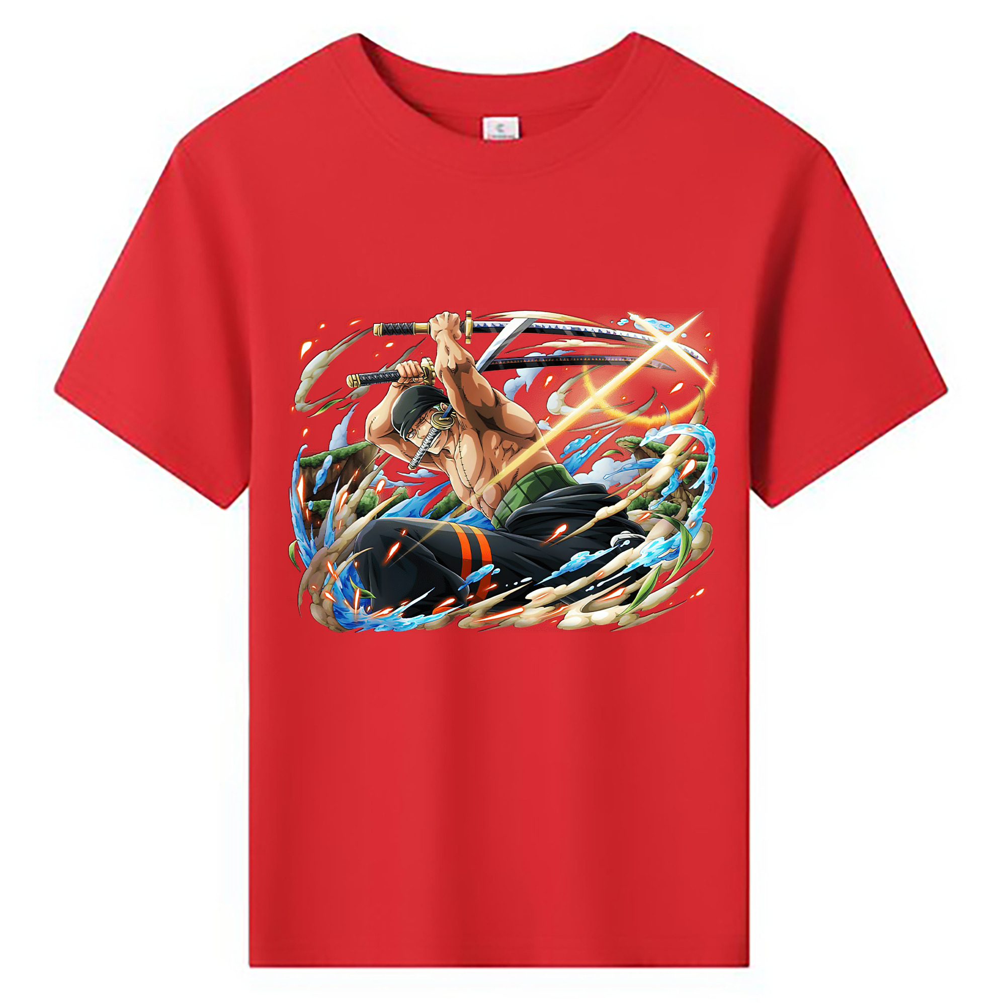 ワンピース ロロノア・ゾロ ONE PIECE Roronoa Zoro 綿100％キッズTシャツ（フロントプリント）