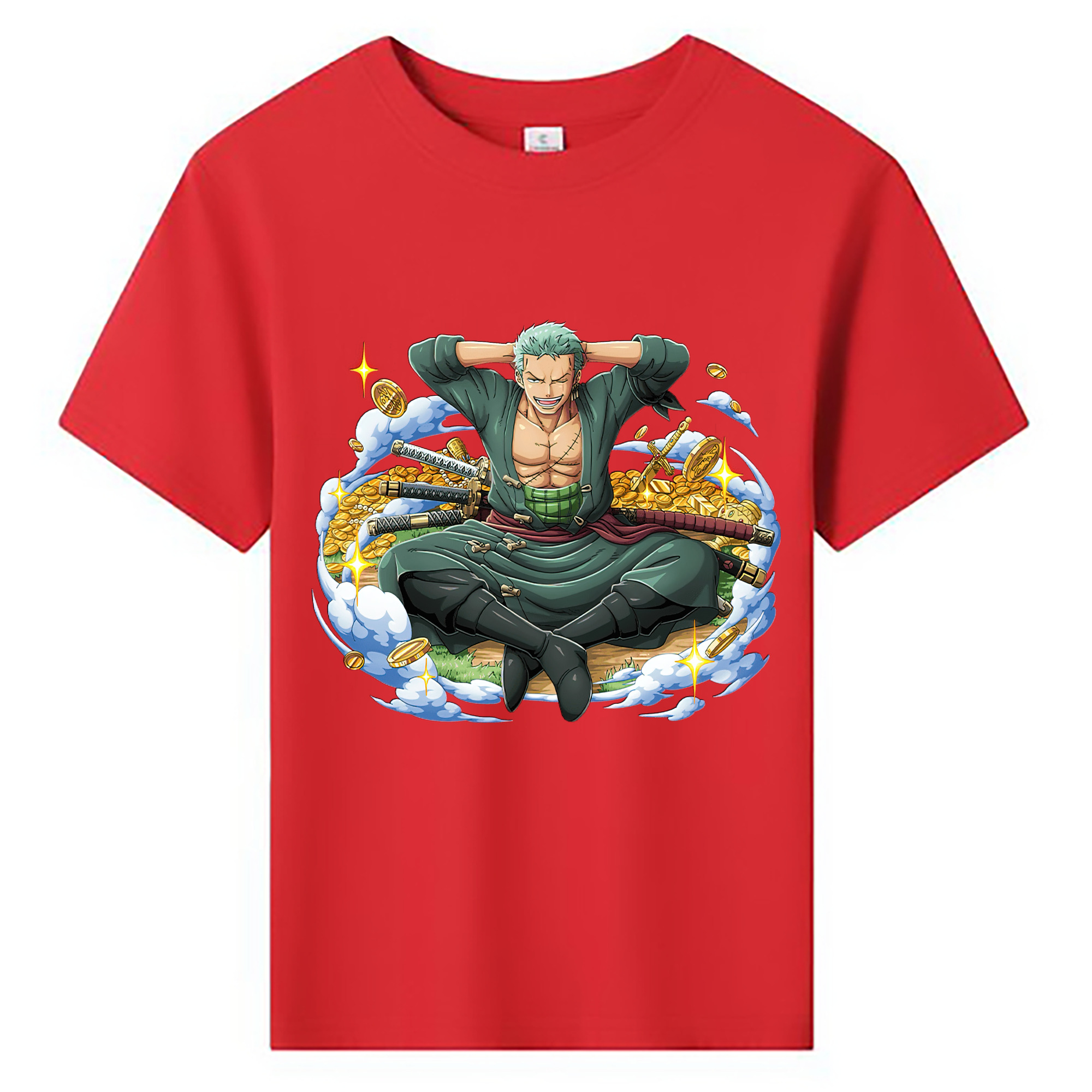 ワンピース ロロノア・ゾロ ONE PIECE Roronoa Zoro 綿100％キッズTシャツ（フロントプリント）