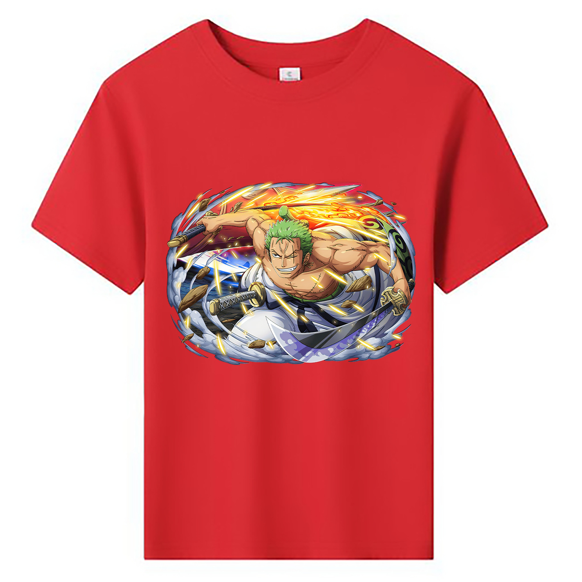 ワンピース ロロノア・ゾロ ONE PIECE Roronoa Zoro 綿100％キッズTシャツ（フロントプリント）