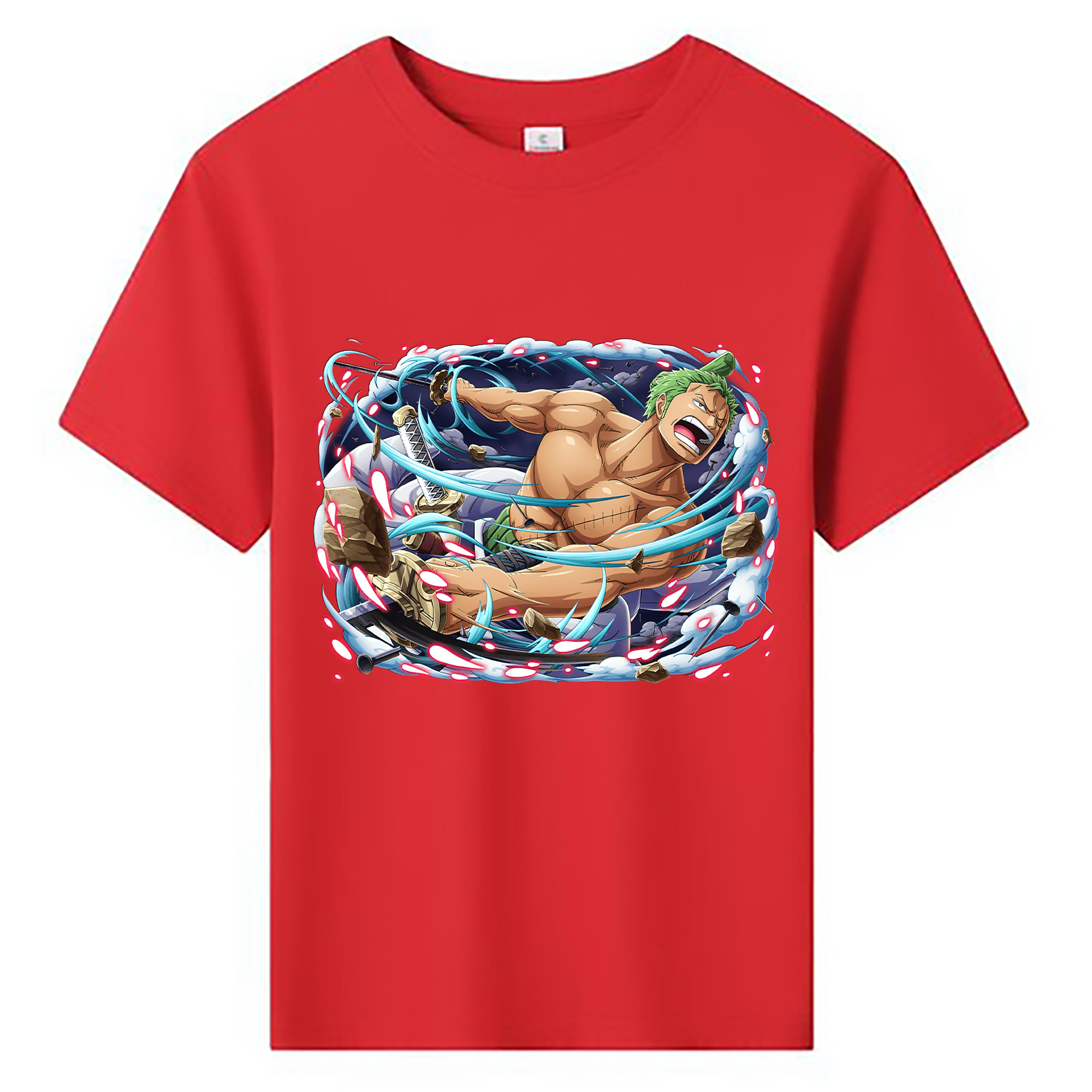 ワンピース ロロノア・ゾロ ONE PIECE Roronoa Zoro 綿100％キッズTシャツ（フロントプリント）