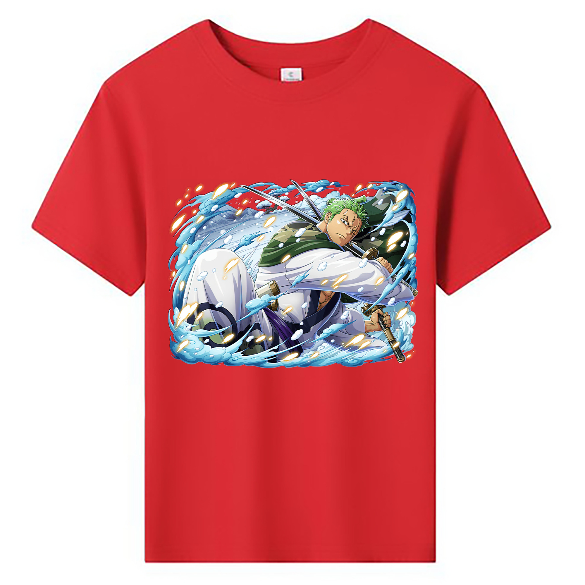 ワンピース ロロノア・ゾロ ONE PIECE Roronoa Zoro 綿100％キッズTシャツ（フロントプリント）