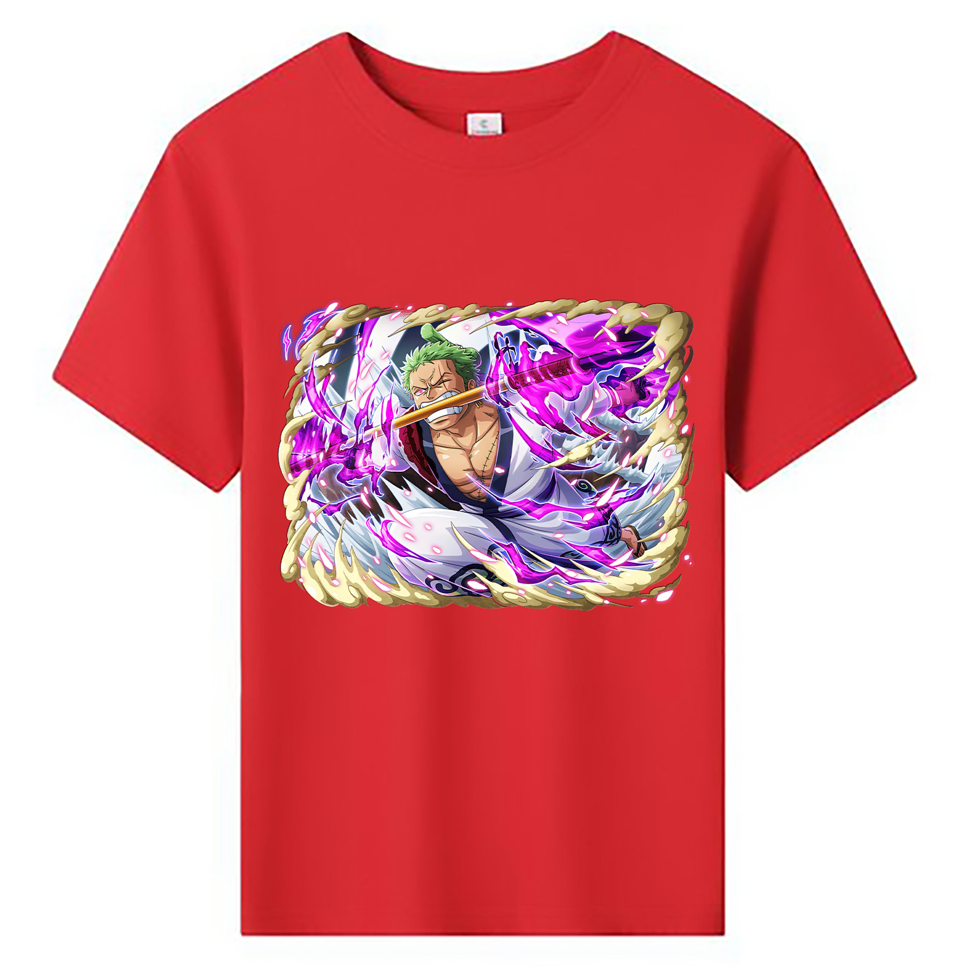 ワンピース ロロノア・ゾロ ONE PIECE Roronoa Zoro 綿100％キッズTシャツ（フロントプリント）