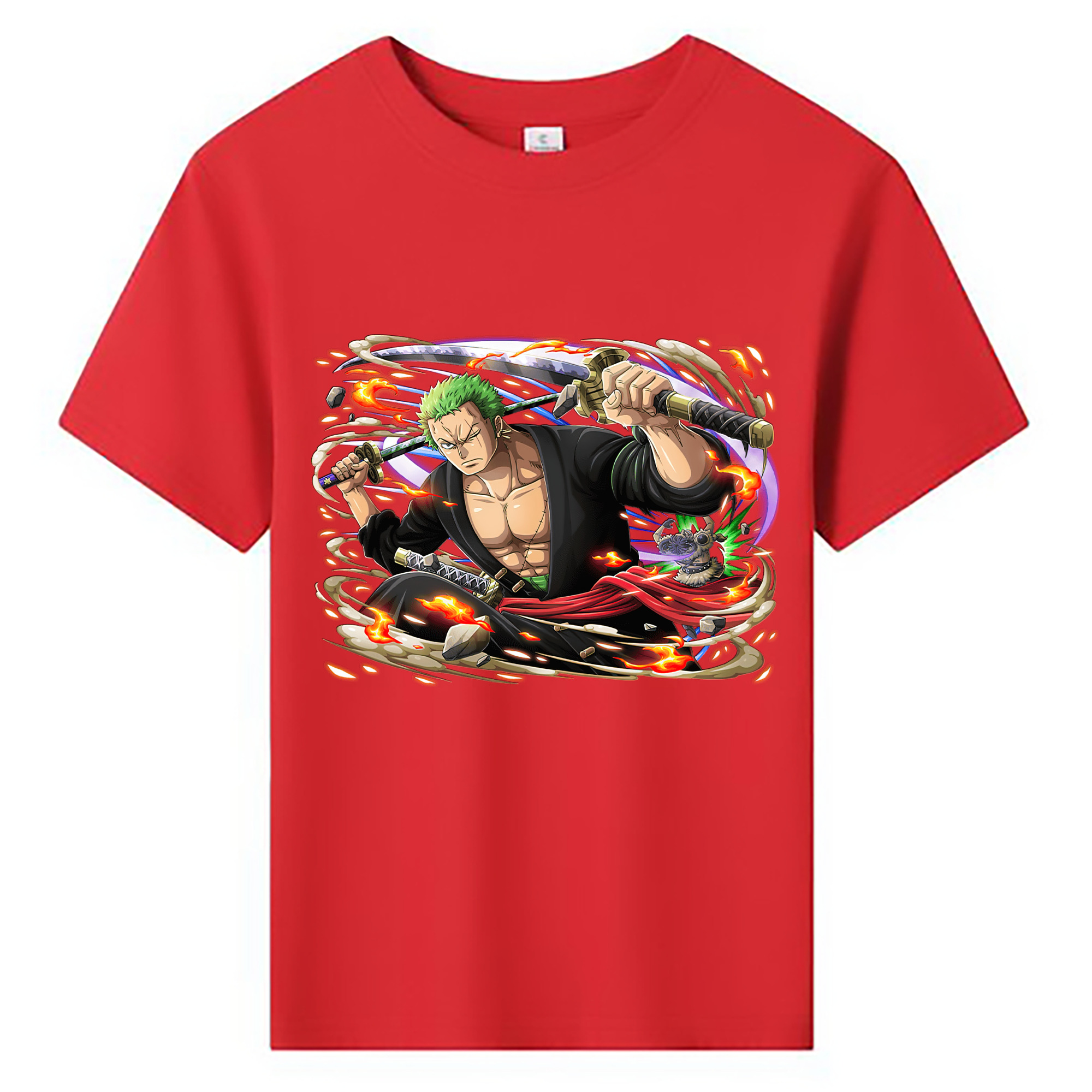 ワンピース ロロノア・ゾロ ONE PIECE Roronoa Zoro 綿100％キッズTシャツ（フロントプリント）