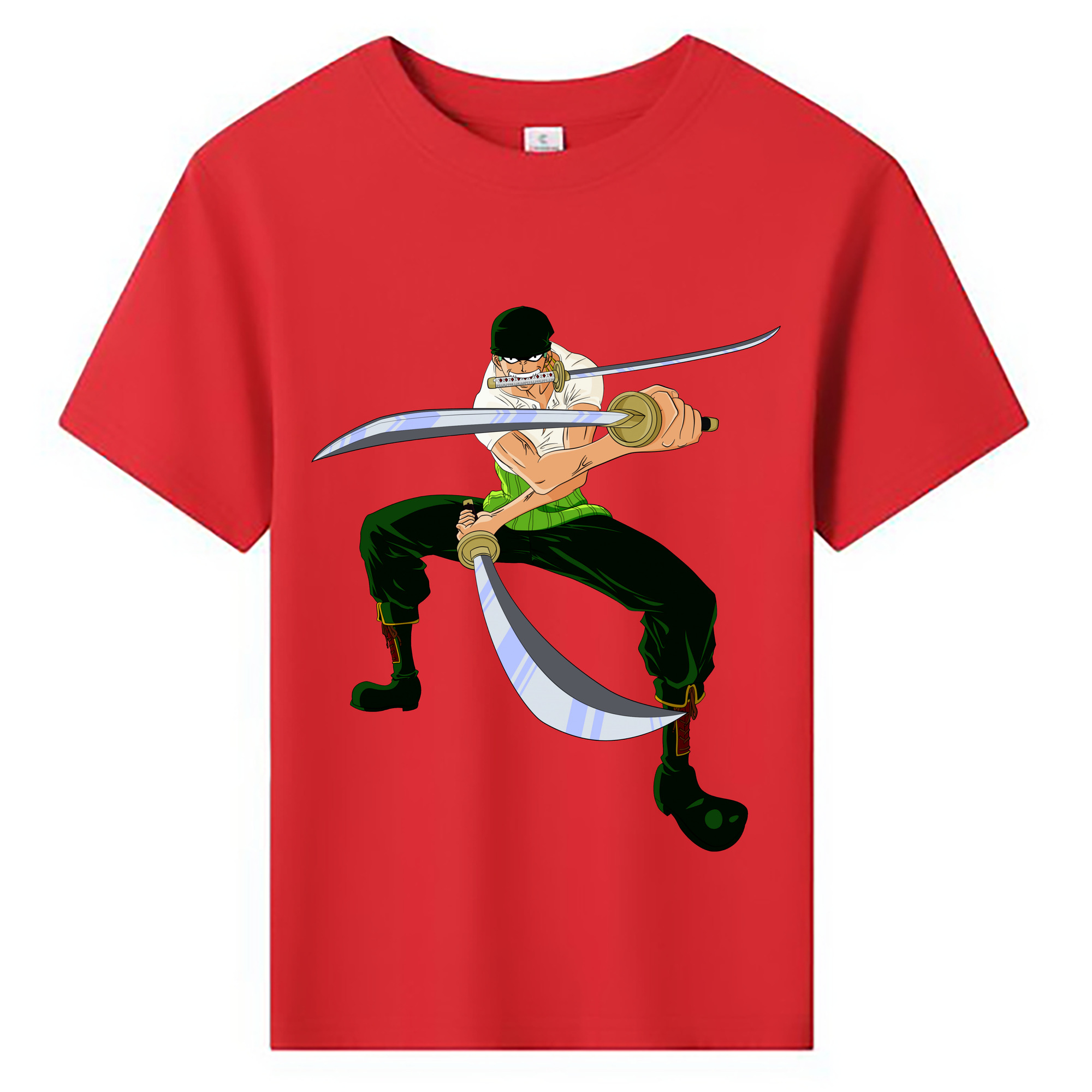 ワンピース ロロノア・ゾロ ONE PIECE Roronoa Zoro 綿100％キッズTシャツ（フロントプリント）