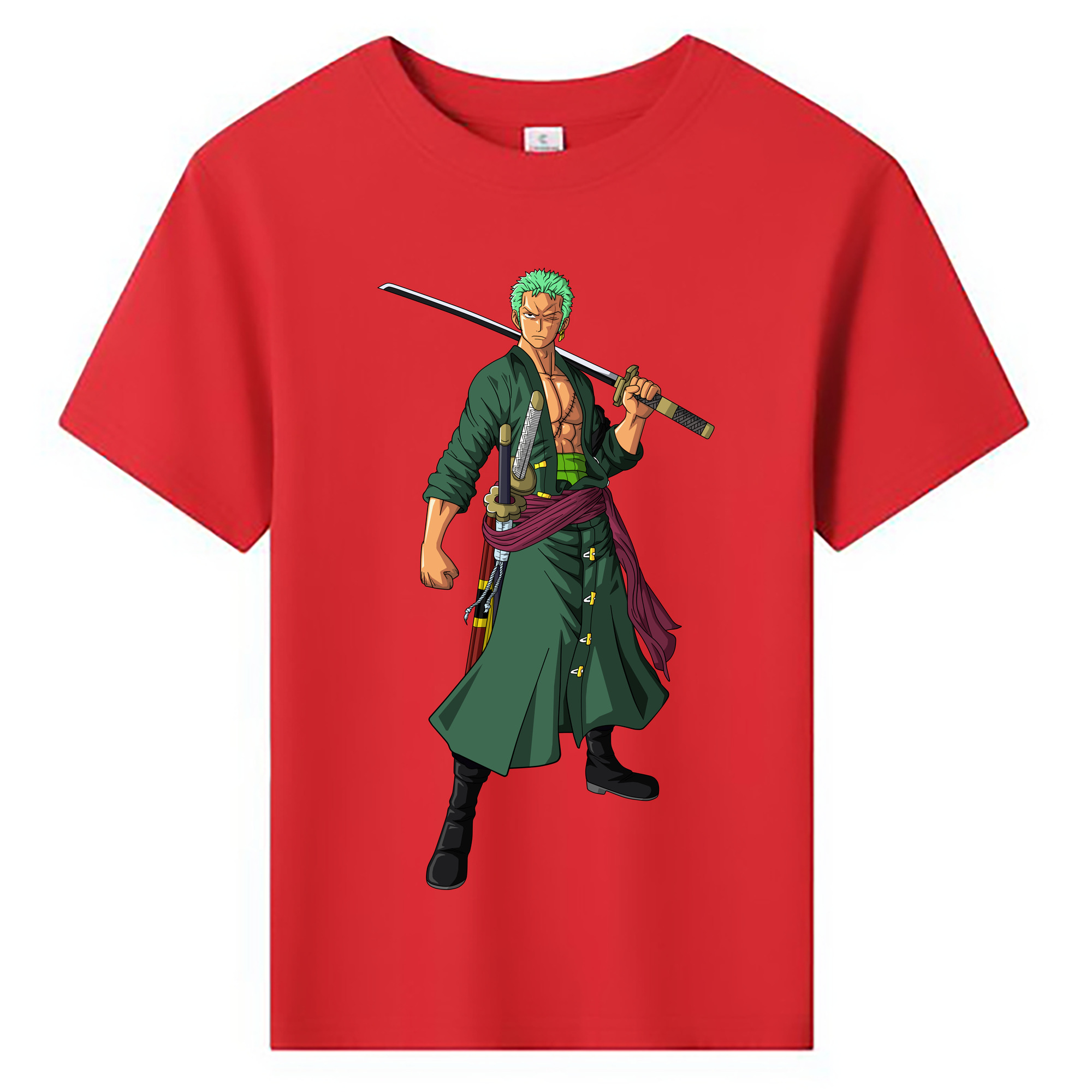 ワンピース ロロノア・ゾロ ONE PIECE Roronoa Zoro 綿100％キッズTシャツ（フロントプリント）