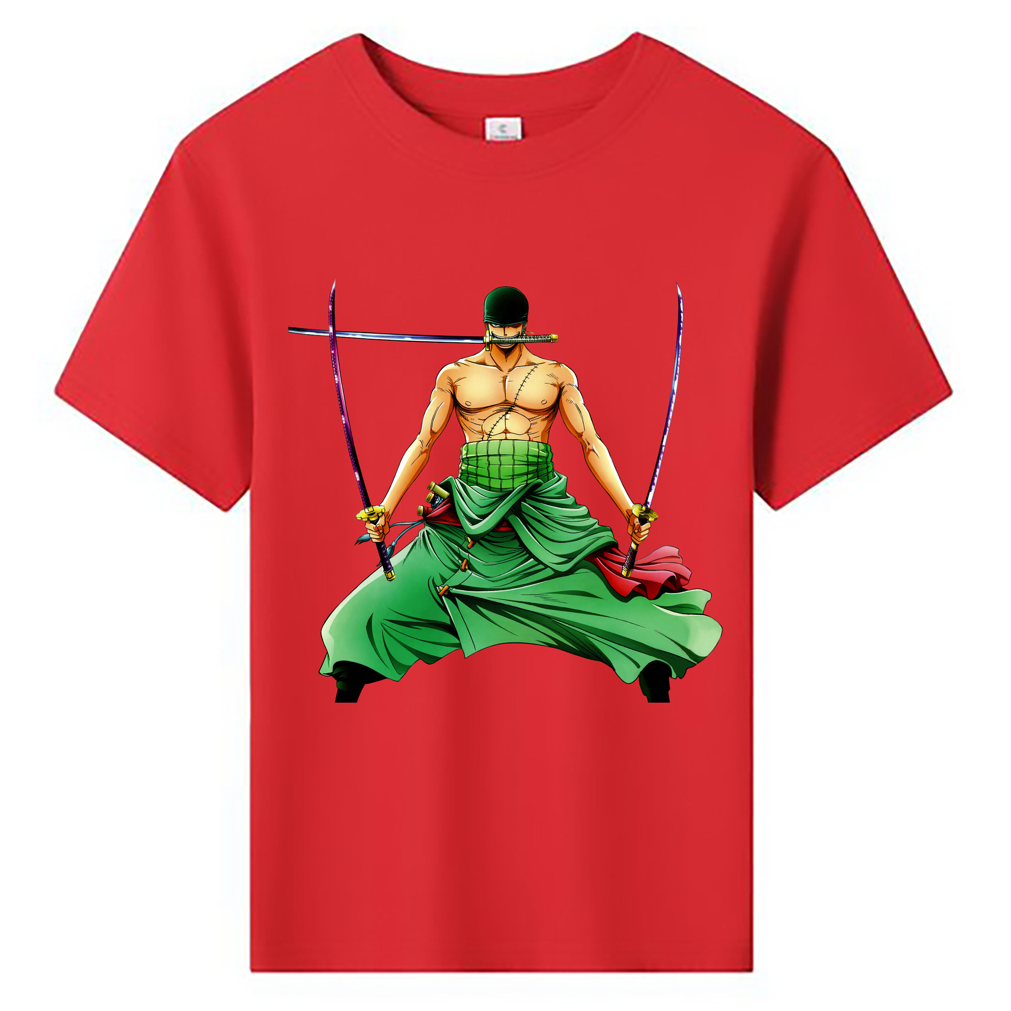 ワンピース ロロノア・ゾロ ONE PIECE Roronoa Zoro 綿100％キッズTシャツ（フロントプリント）