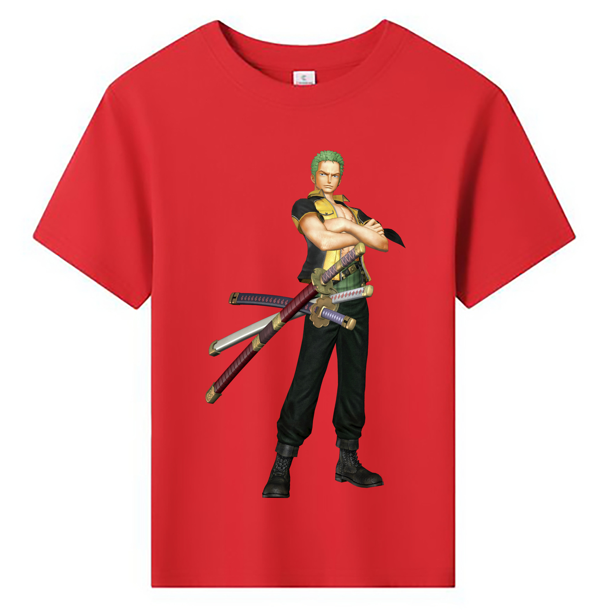 ワンピース ロロノア・ゾロ ONE PIECE Roronoa Zoro 綿100％キッズTシャツ（フロントプリント）
