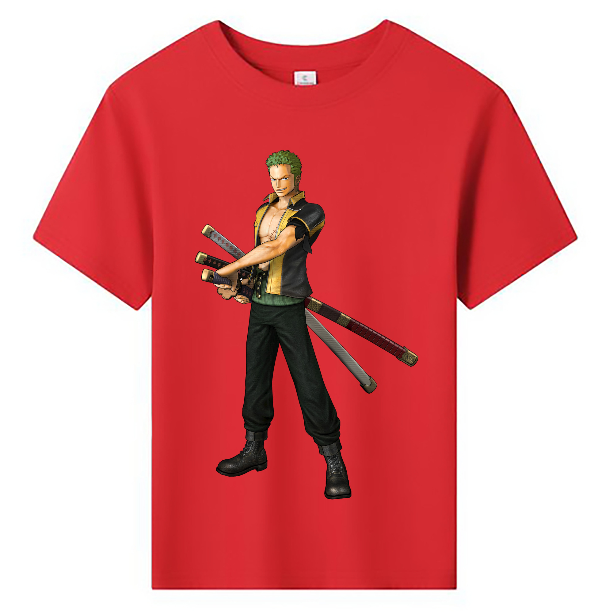 ワンピース ロロノア・ゾロ ONE PIECE Roronoa Zoro 綿100％キッズTシャツ（フロントプリント）